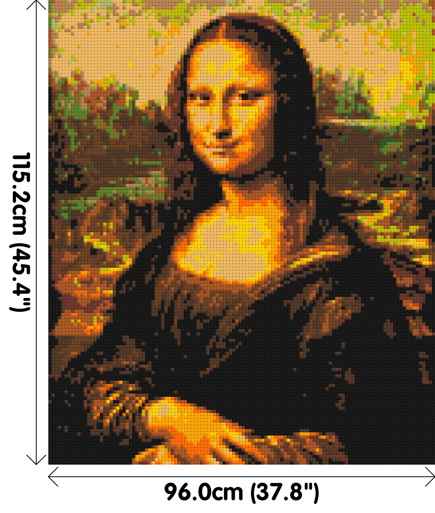 The Mona Lisa by Leonardo Da Vinci - Brick Art Mosaic Kit 5x6 large