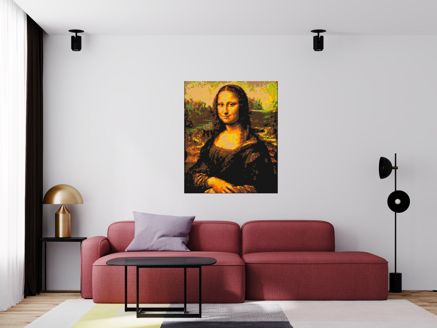 The Mona Lisa by Leonardo Da Vinci - Brick Art Mosaic Kit 5x6 large