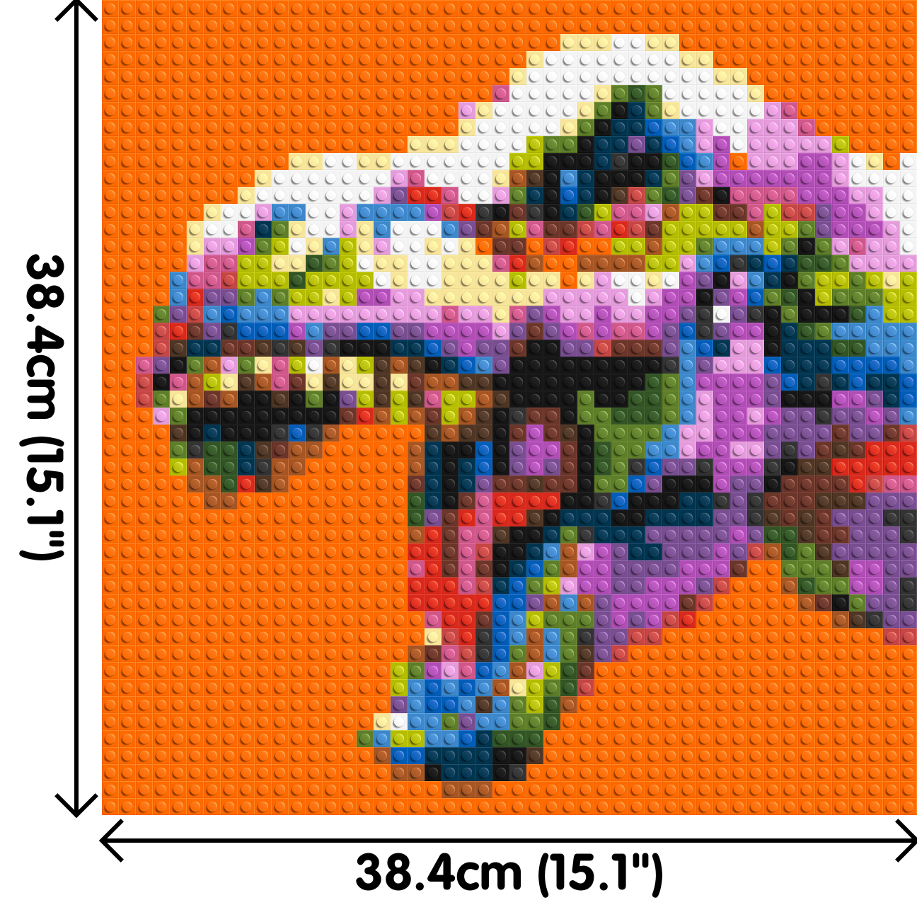 Dinosaur Colourful Pop Art  - Brick Art Mosaic Kit 2x2 large