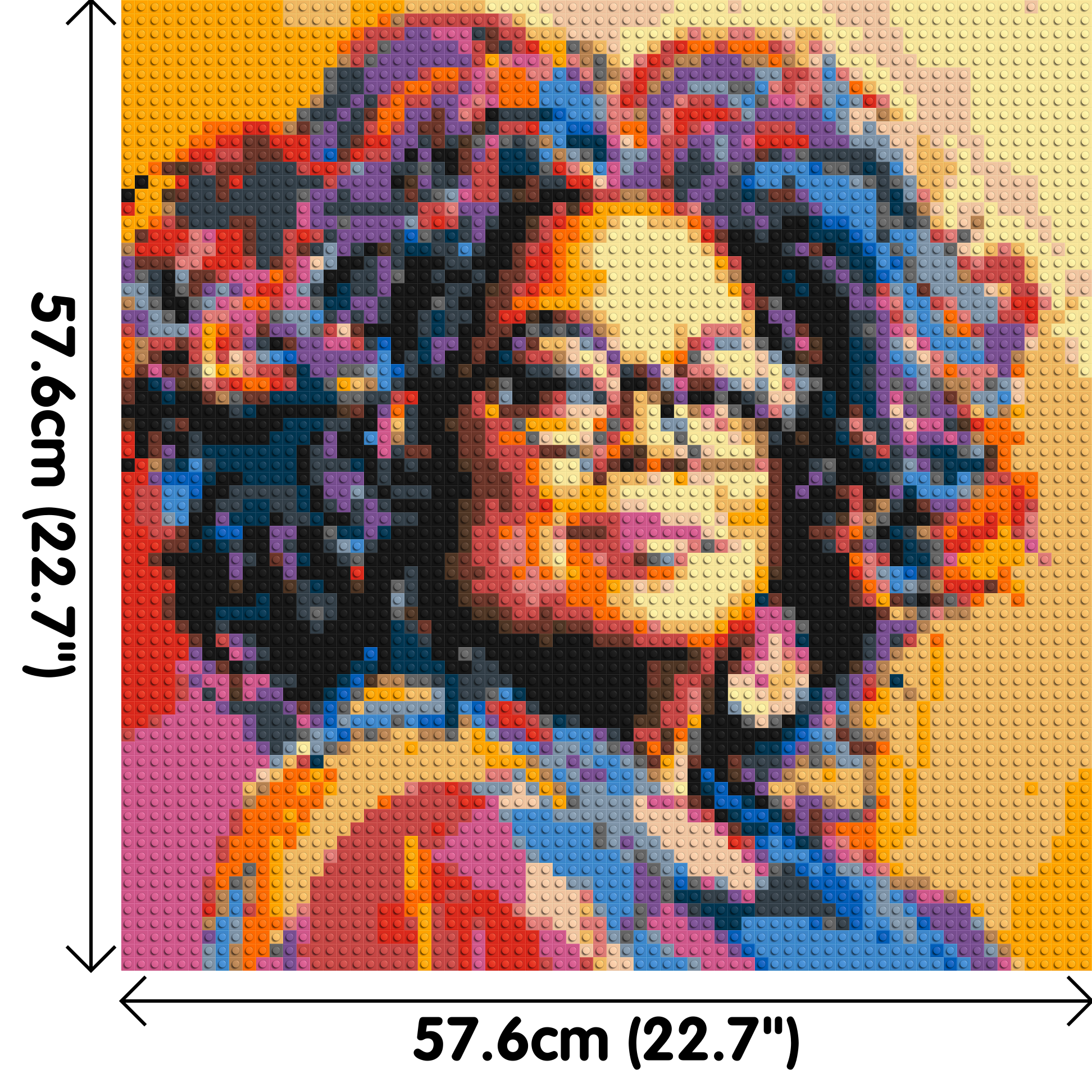 Oprah Winfrey - Brick Art Mosaic Kit 3x3 dimensions