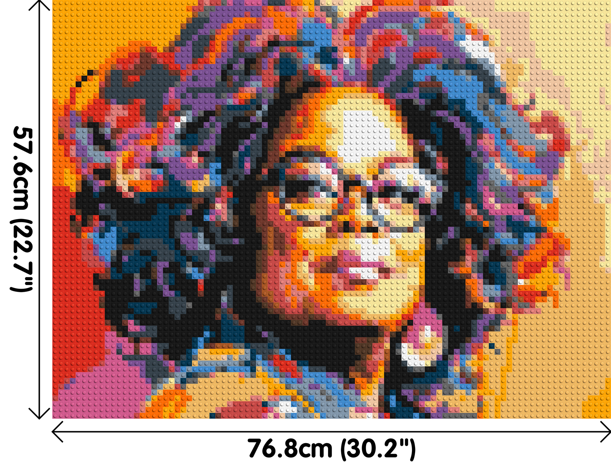 Oprah Winfrey - Brick Art Mosaic Kit 4x3 dimensions