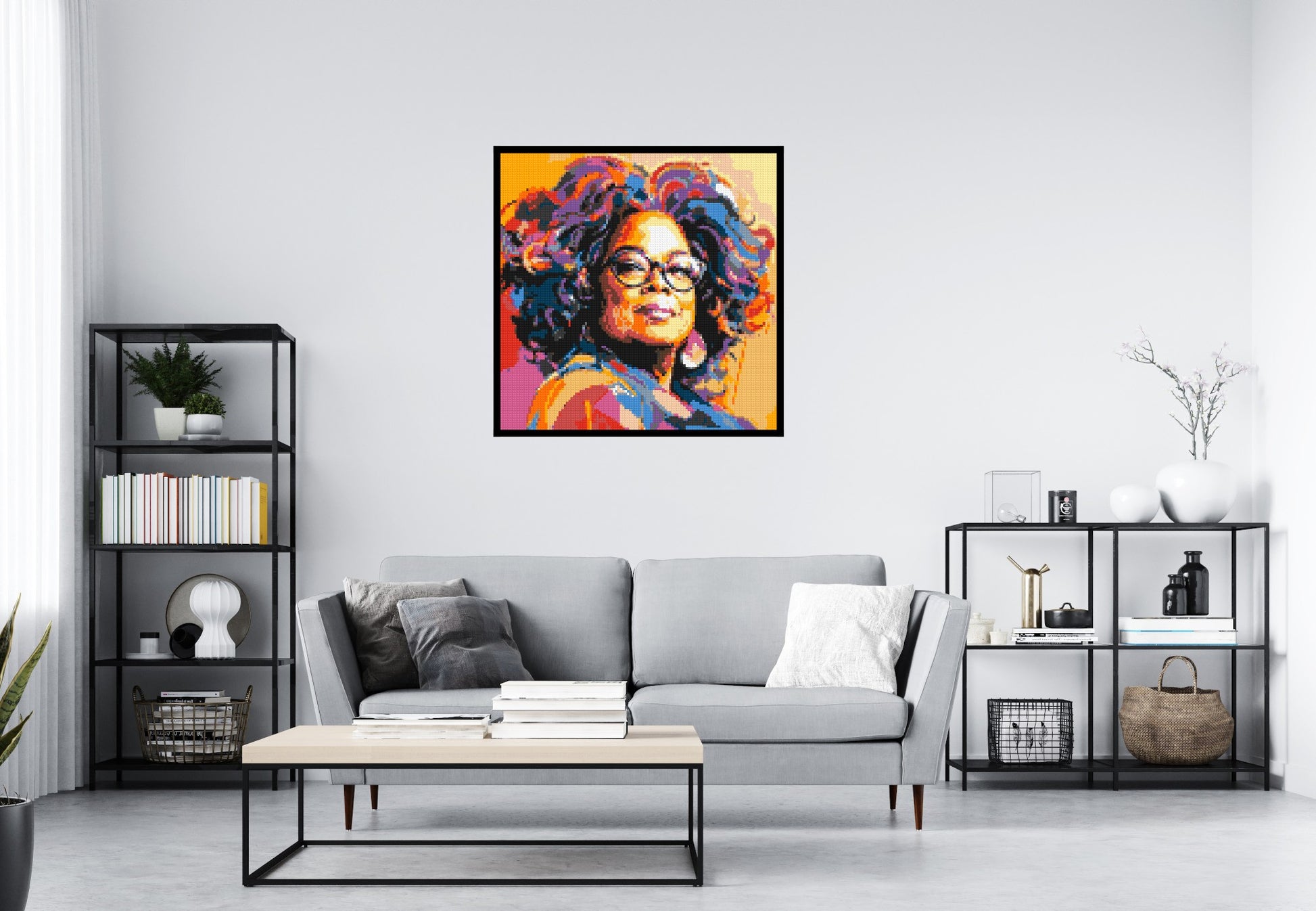 Oprah Winfrey - Brick Art Mosaic Kit 5x5 scene with frame