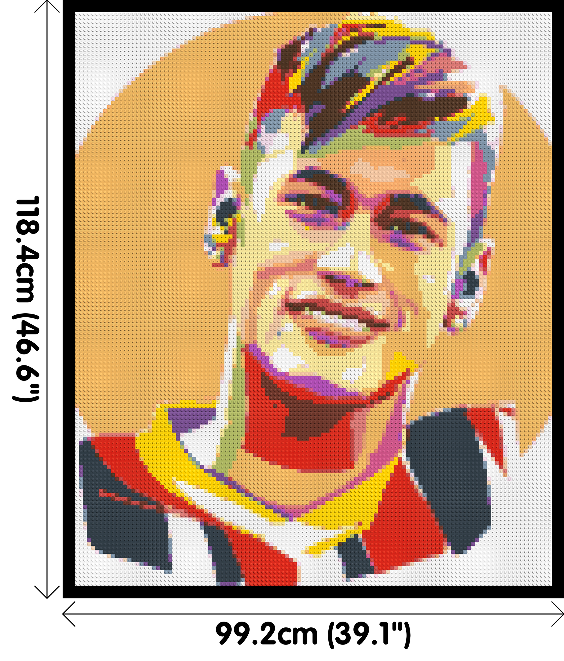 Neymar #3 - Brick Art Mosaic Kit 5x6 dimensions with frame