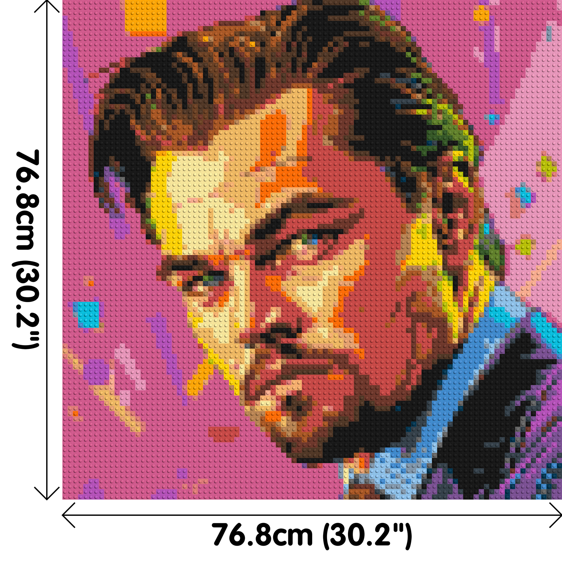 Leonardo Di Caprio - Brick Art Mosaic Kit 4x4 dimensions