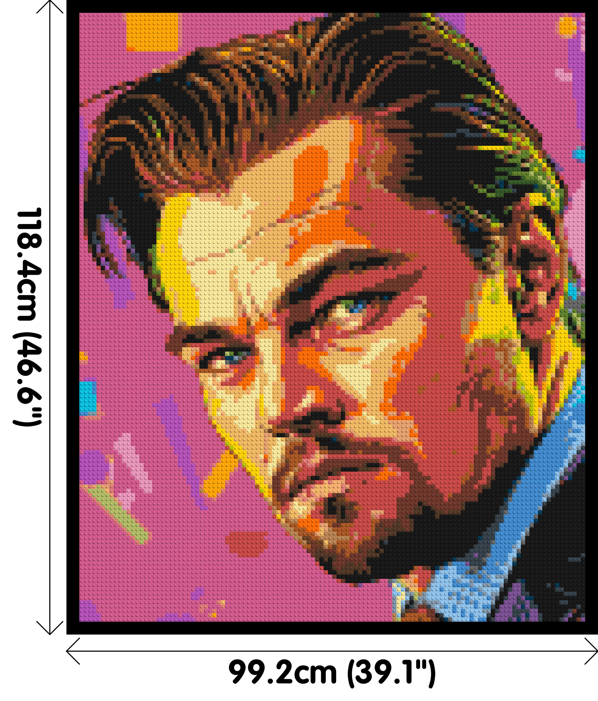 Leonardo Di Caprio - Brick Art Mosaic Kit 5x6 dimensions with frame