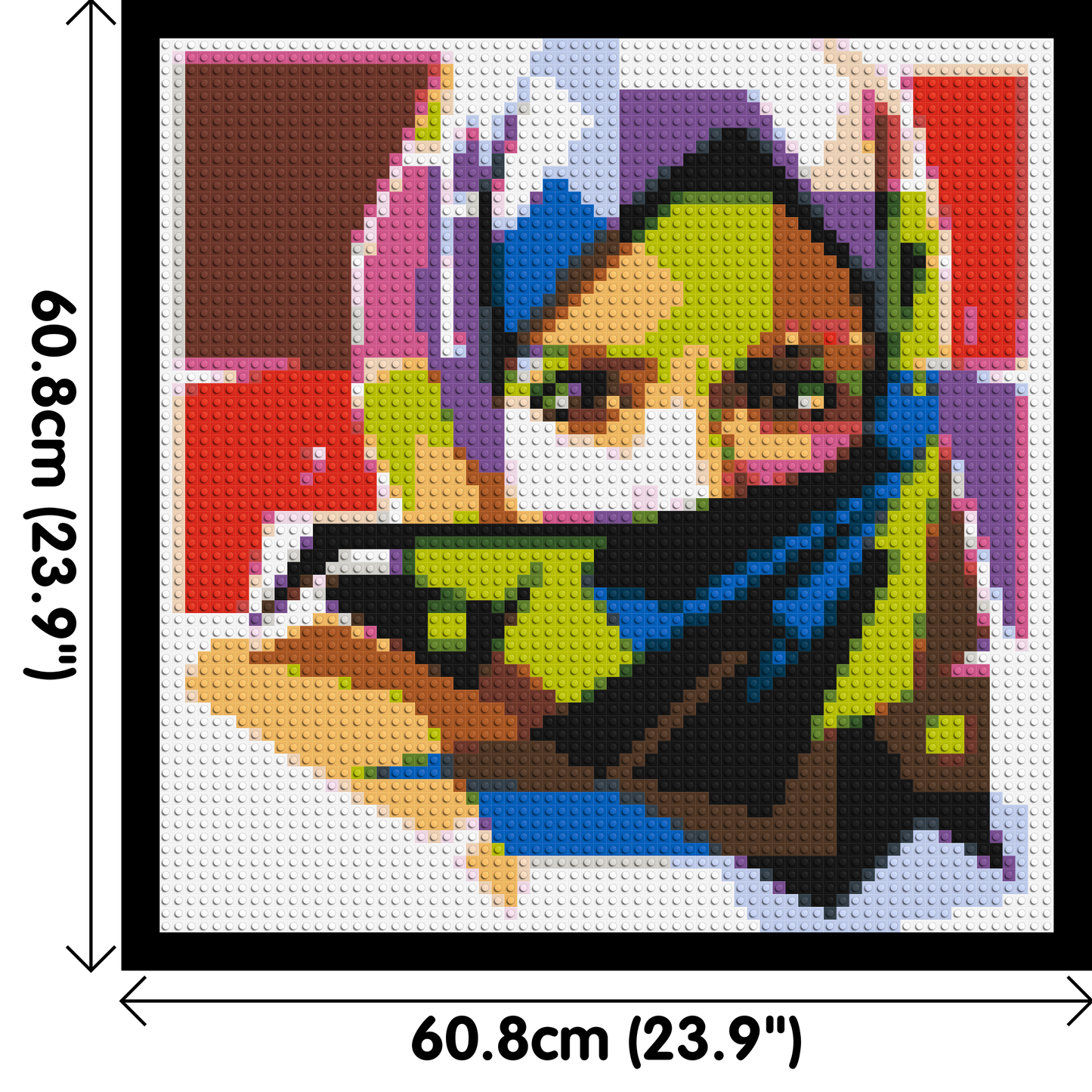 Colourful Woman with Hijab - Brick Art Mosaic Kit 3x3 large