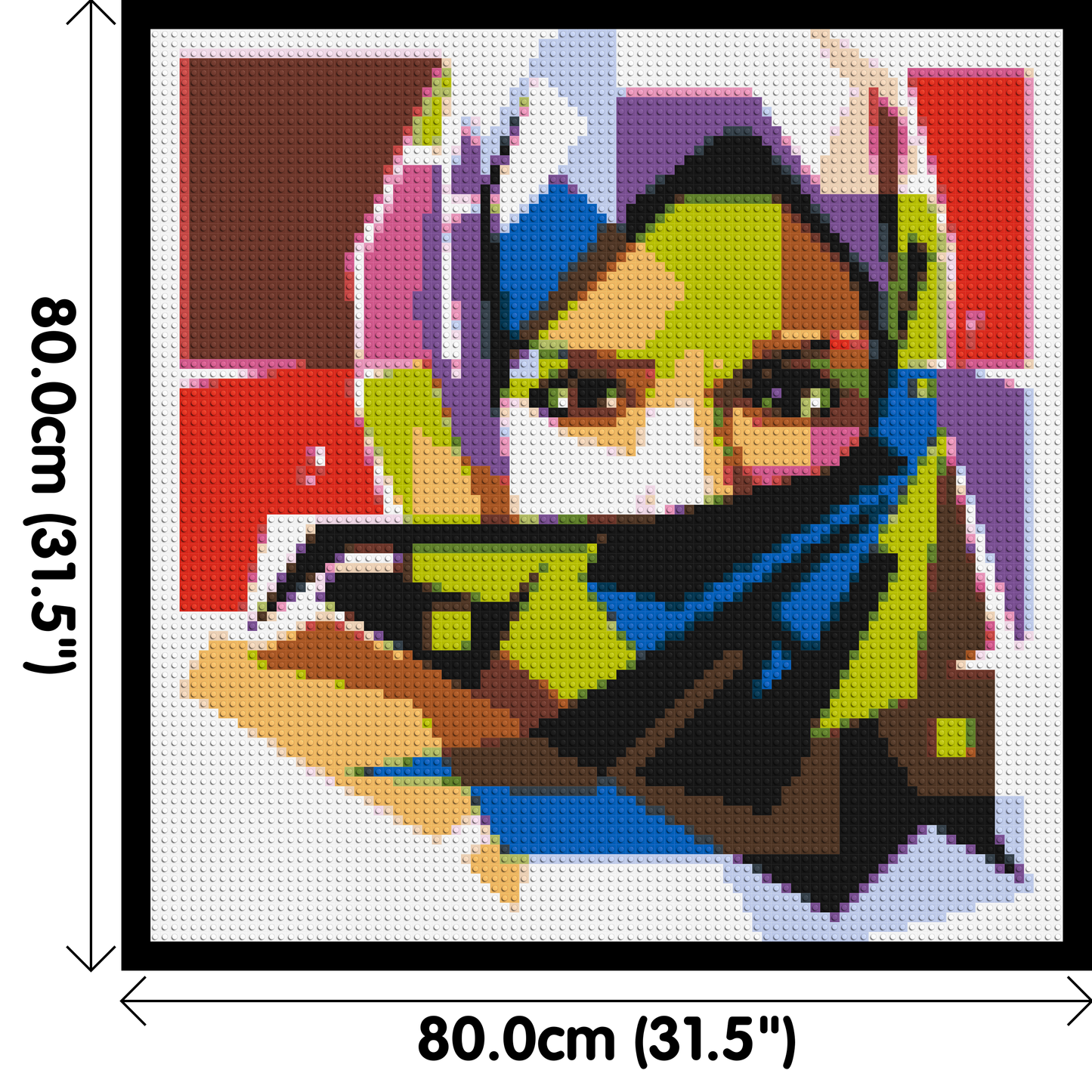 Colourful Woman with Hijab - Brick Art Mosaic Kit 4x4 large