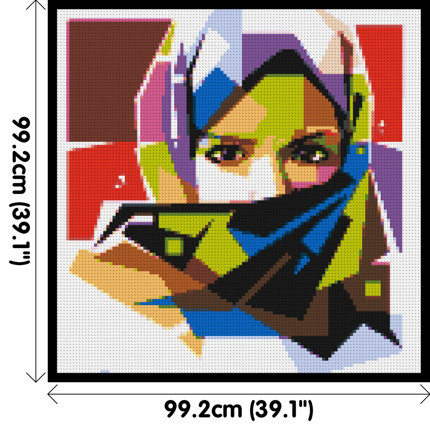 Colourful Woman with Hijab - Brick Art Mosaic Kit 5x5 large