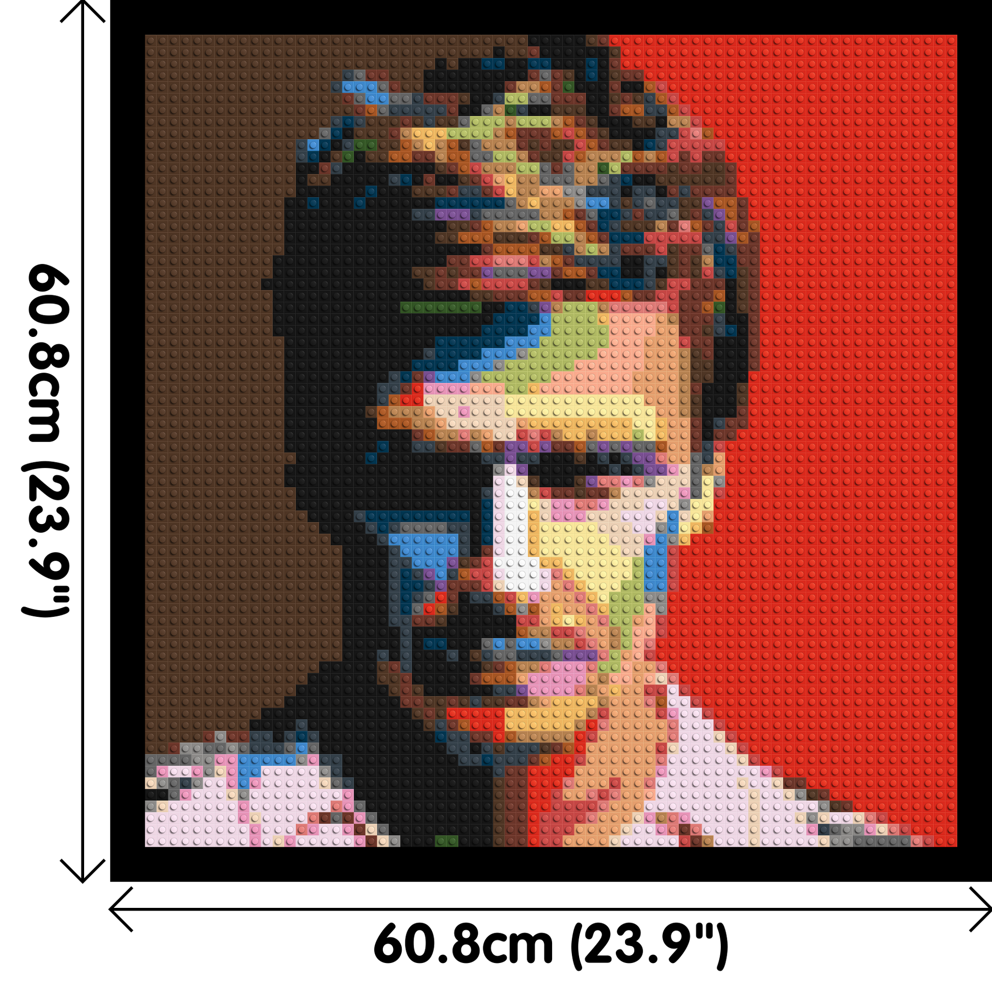 David Beckham - Brick Art Mosaic Kit 3x3 dimensions with frame