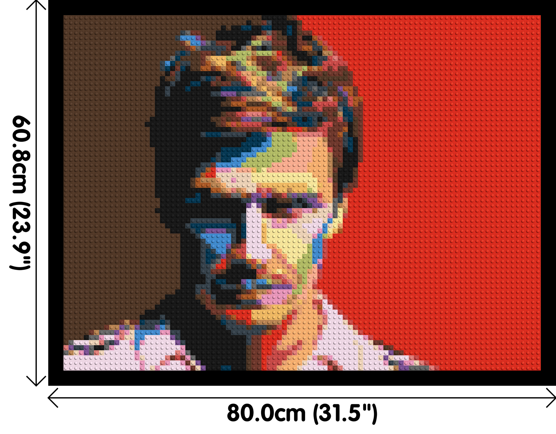 David Beckham - Brick Art Mosaic Kit 4x3 dimensions with frame