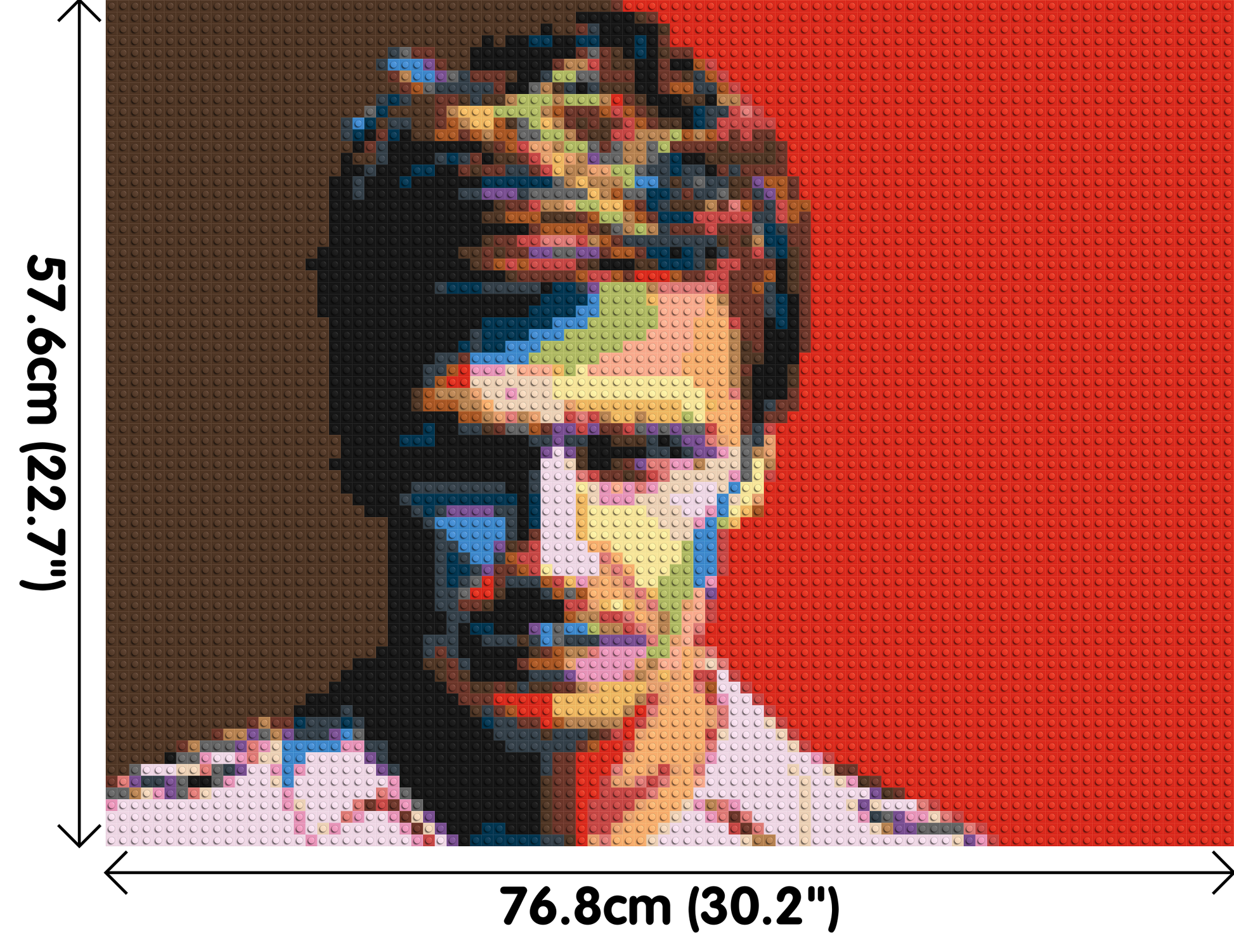 David Beckham - Brick Art Mosaic Kit 4x3 dimensions