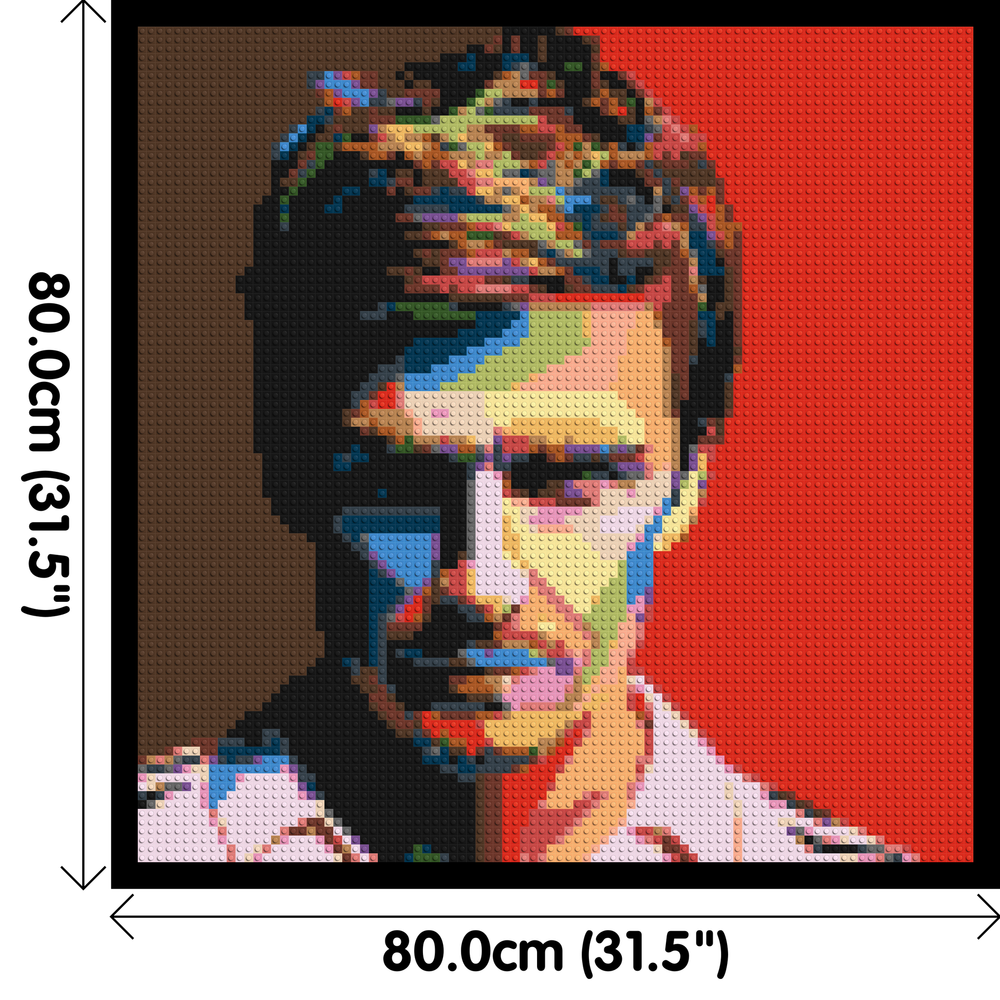 David Beckham - Brick Art Mosaic Kit 4x4 dimensions with frame