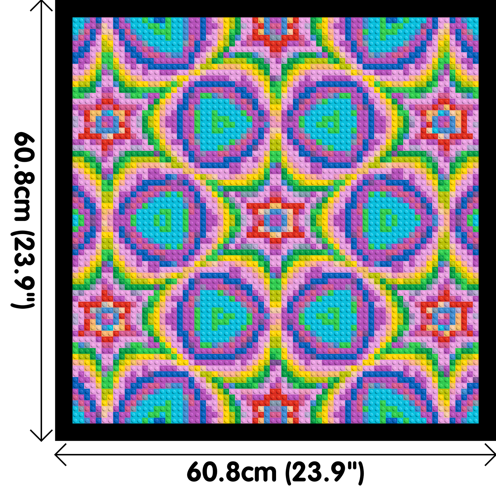 Abstract Pattern #2 - Brick Art Mosaic Kit 3x3 dimensions with frame