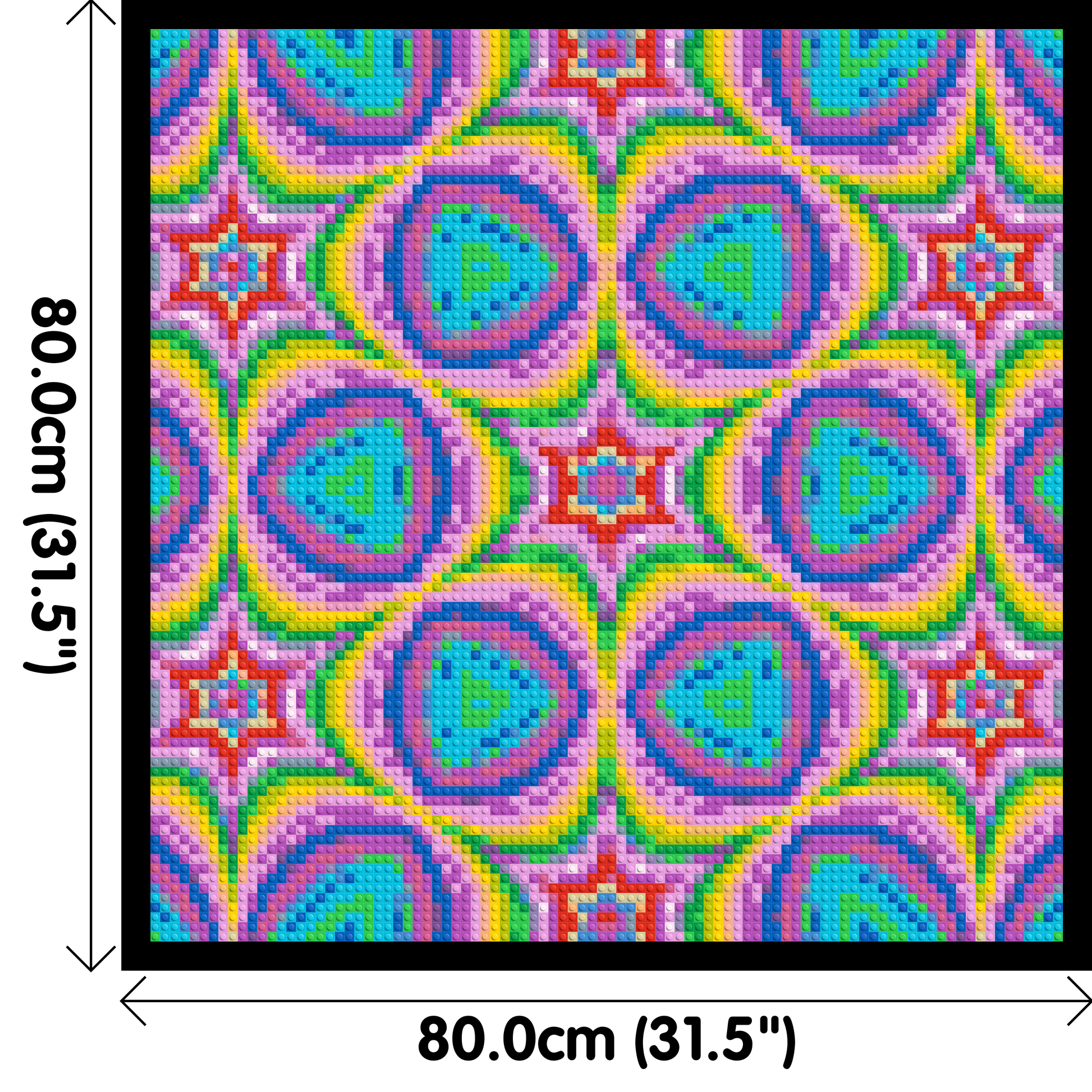 Abstract Pattern #2 - Brick Art Mosaic Kit 4x4 dimensions with frame