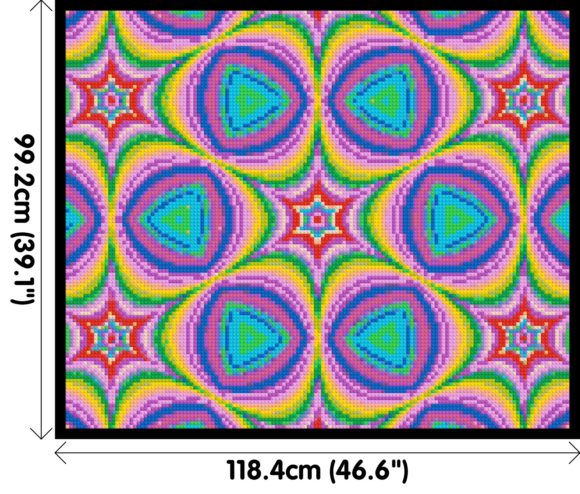 Abstract Pattern #2 - Brick Art Mosaic Kit 6x5 dimensions with frame