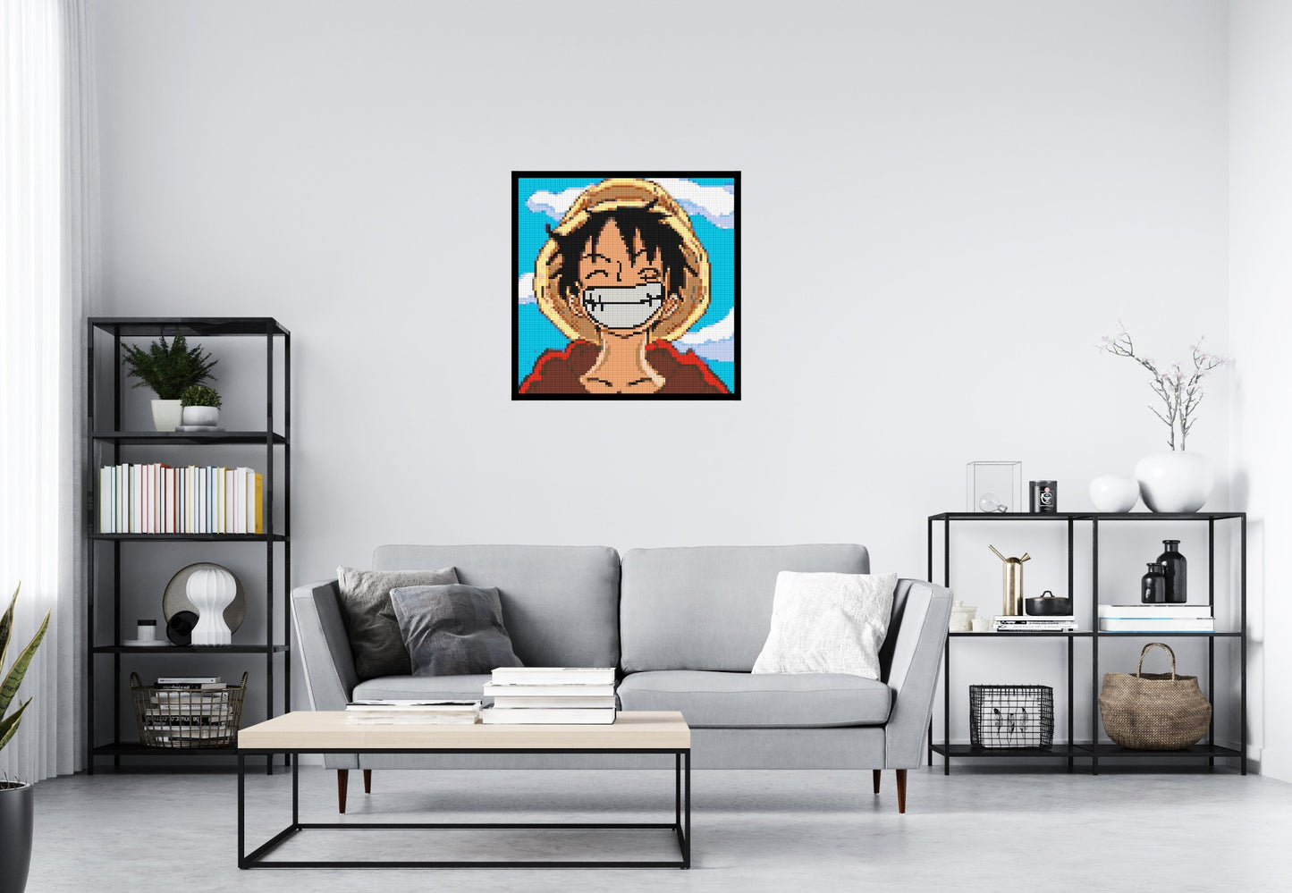 Monkey D. Luffy Pixel Art - Brick Art Mosaic Kit 4x4 large