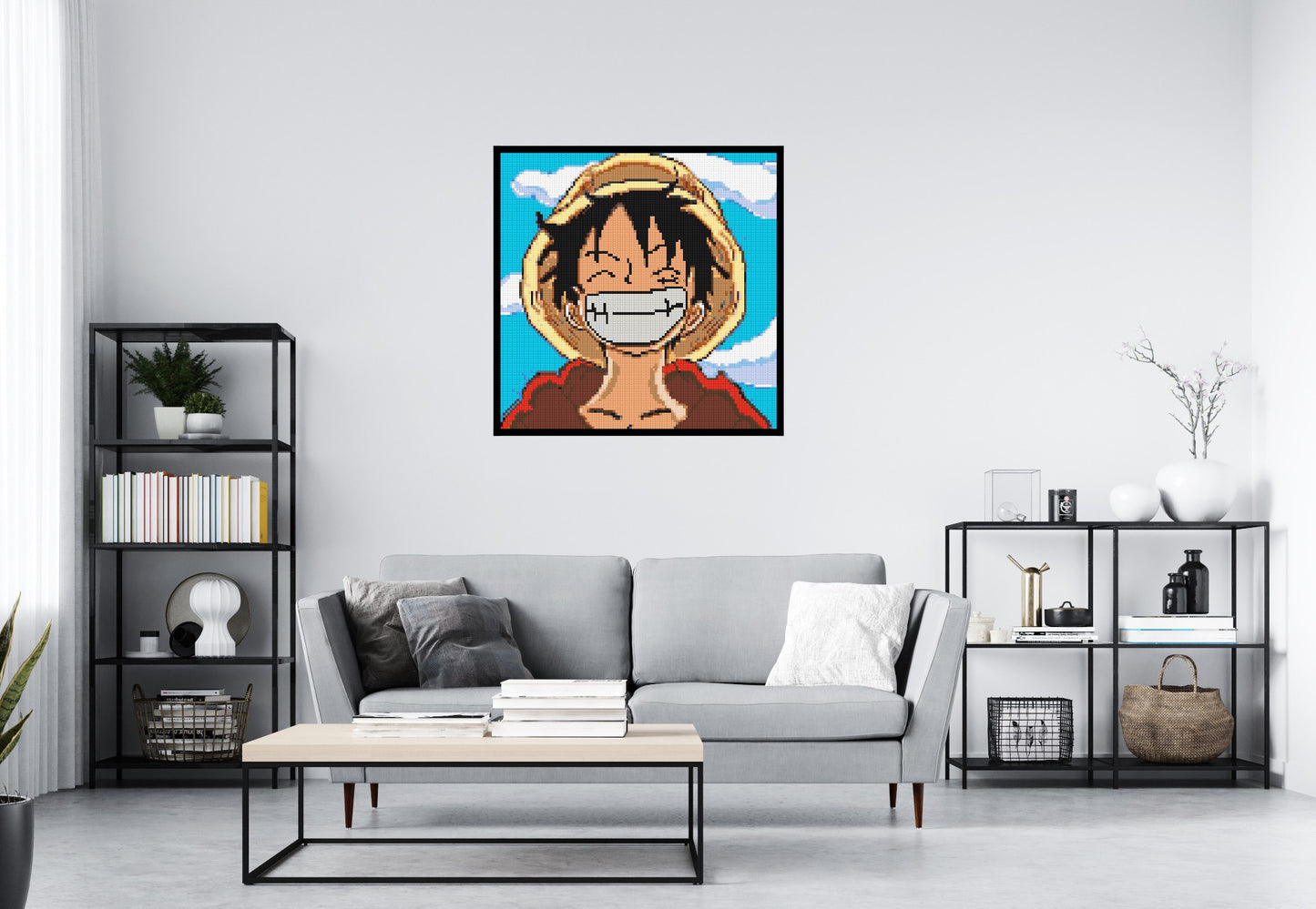 Monkey D. Luffy Pixel Art - Brick Art Mosaic Kit 5x5 large