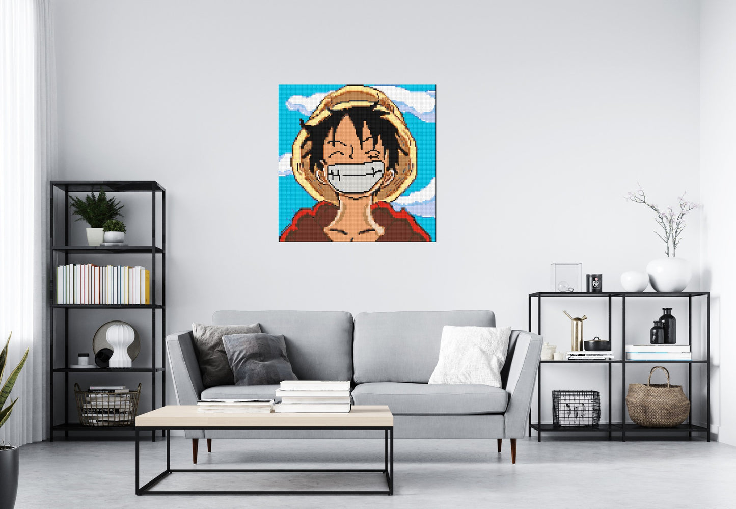 Monkey D. Luffy Pixel Art - Brick Art Mosaic Kit 5x5 large