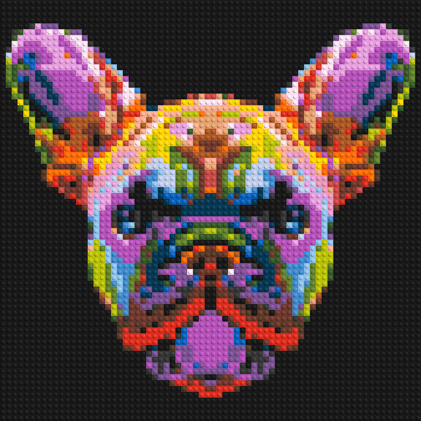 French Bulldog Colourful Pop Art - Brick Art Mosaic Kit 3x3 large