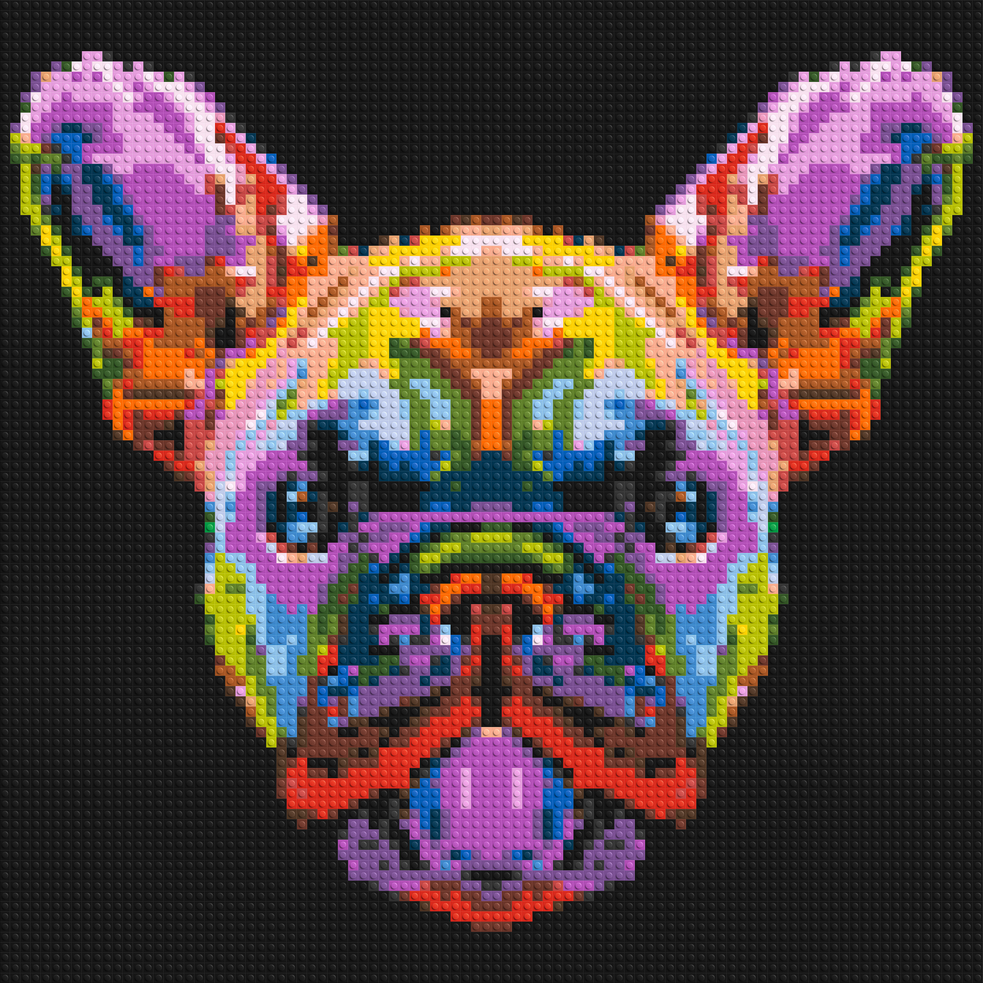 French Bulldog Colourful Pop Art - Brick Art Mosaic Kit 4x4 large