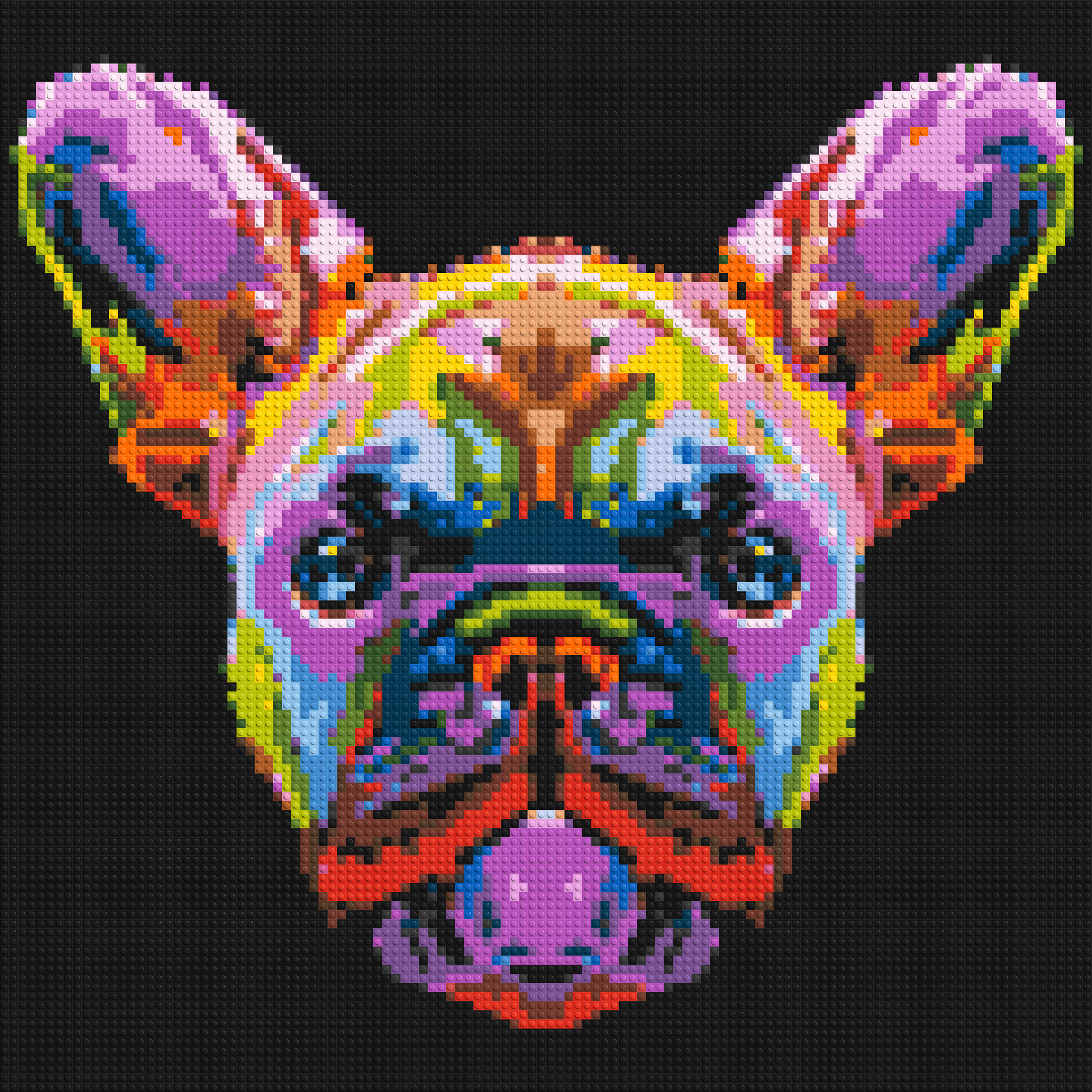 French Bulldog Colourful Pop Art - Brick Art Mosaic Kit 5x5 large