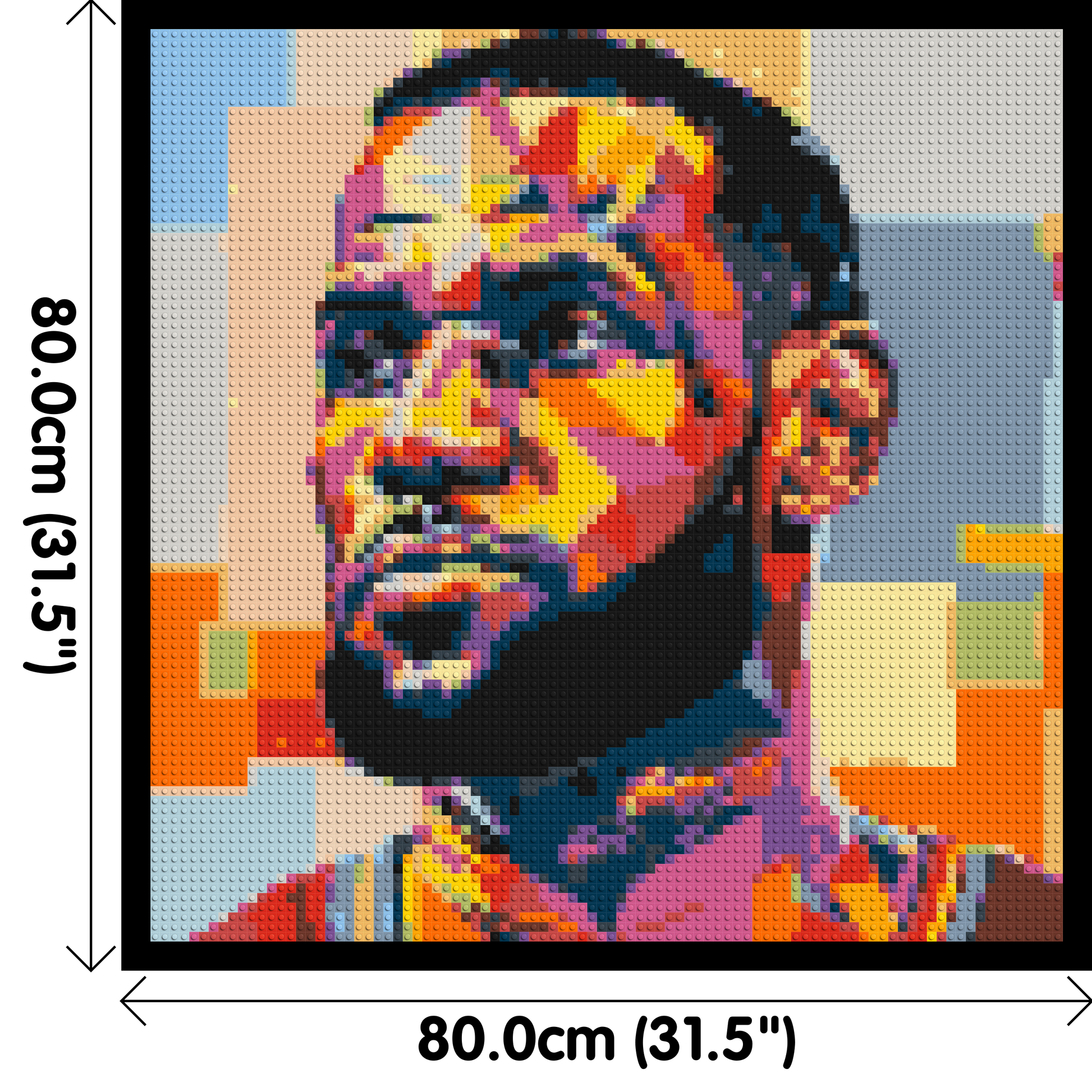 LeBron James - Brick Art Mosaic Kit 4x4 dimensions with frame