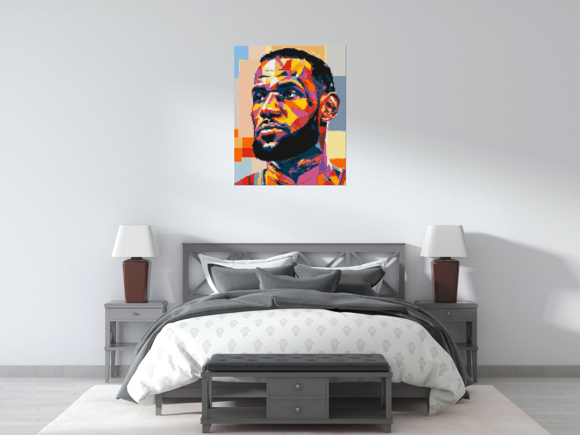 LeBron James - Brick Art Mosaic Kit 4x5 scene