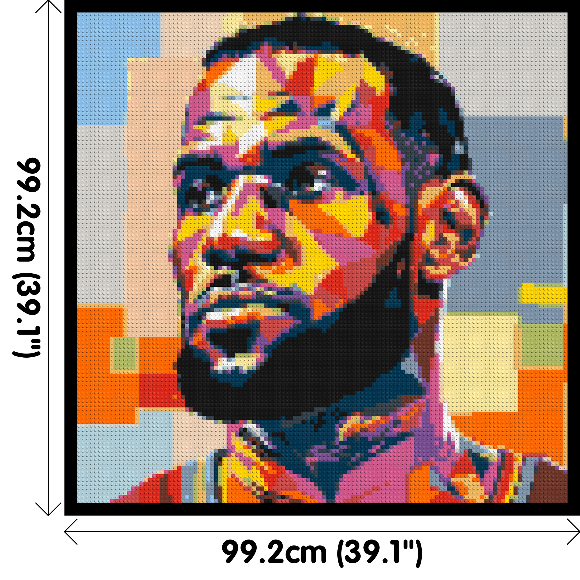 LeBron James - Brick Art Mosaic Kit 5x5 dimensions with frame