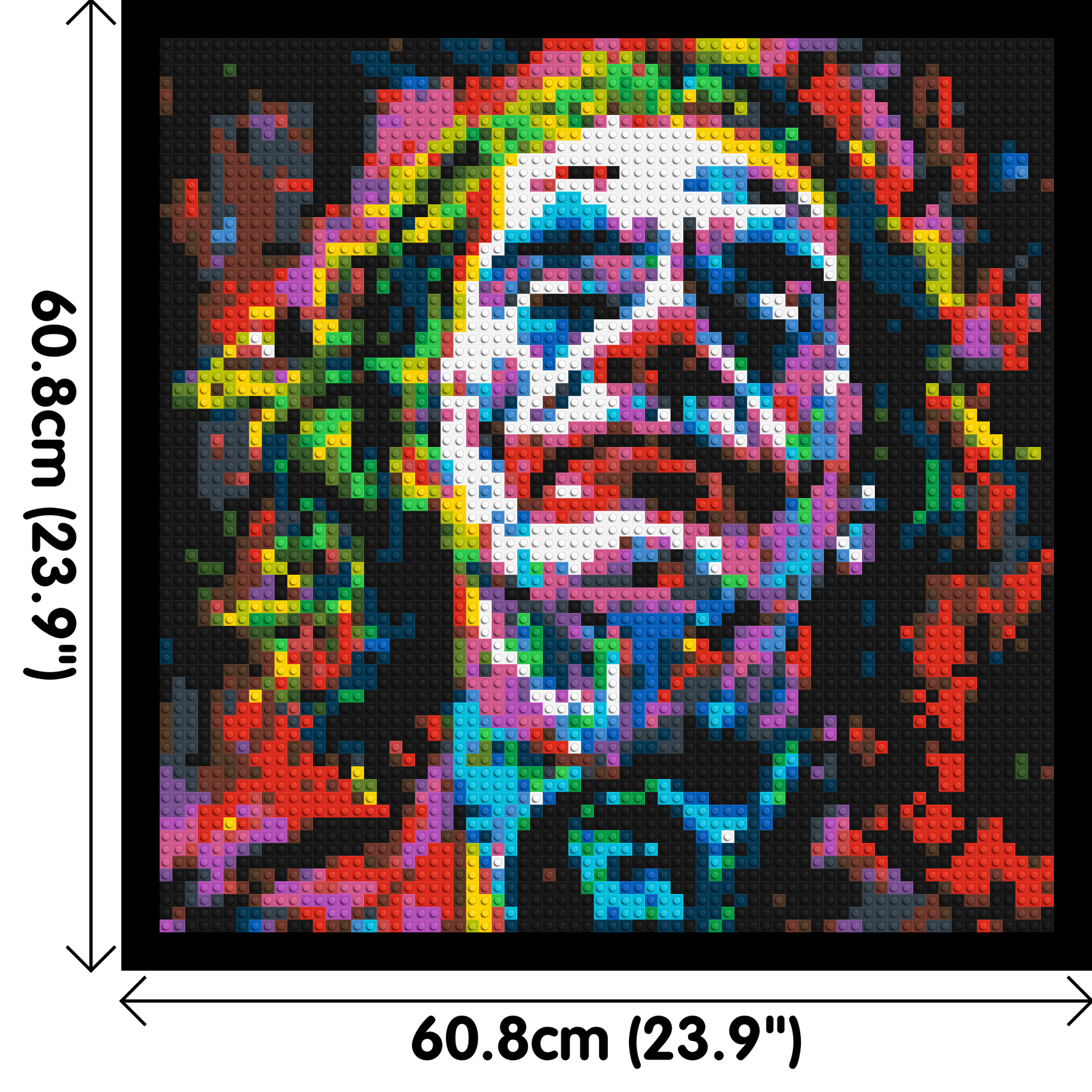 Joker - Brick Art Mosaic Kit 3x3 dimensions with frame