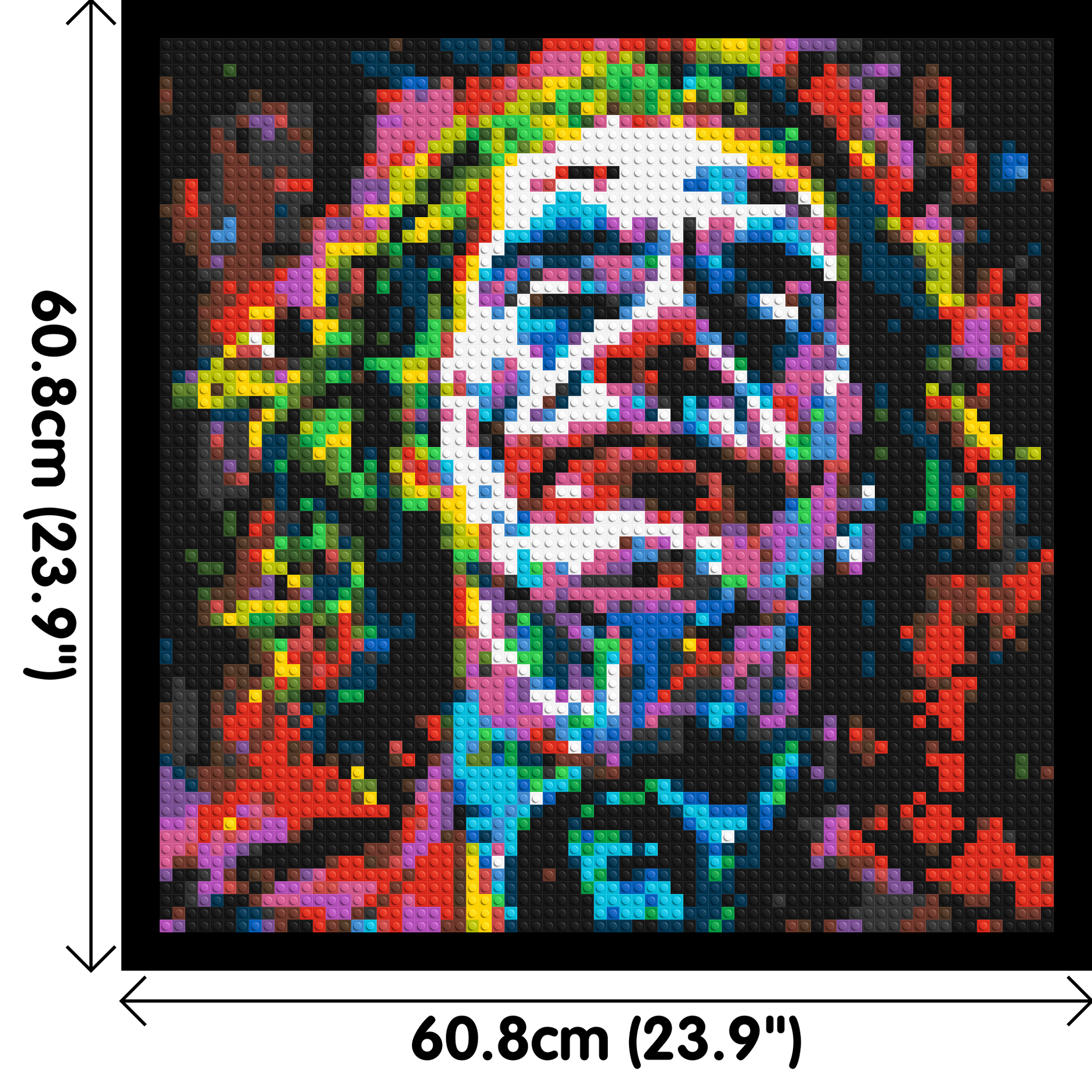 Joker - Brick Art Mosaic Kit 3x3 dimensions with frame