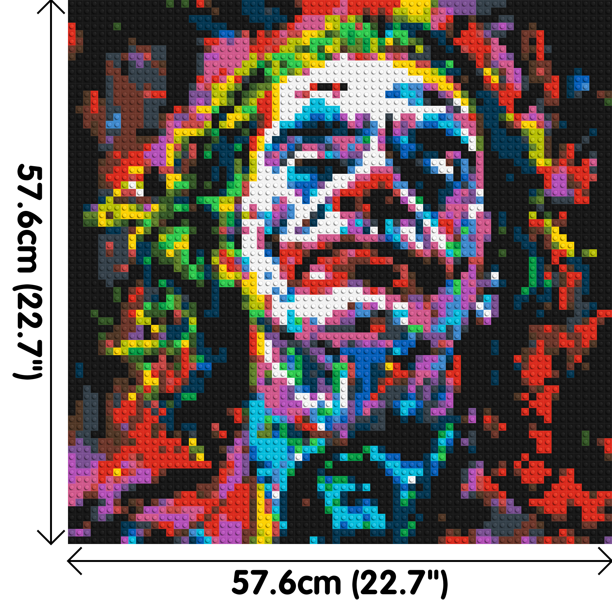 Joker - Brick Art Mosaic Kit 3x3 dimensions