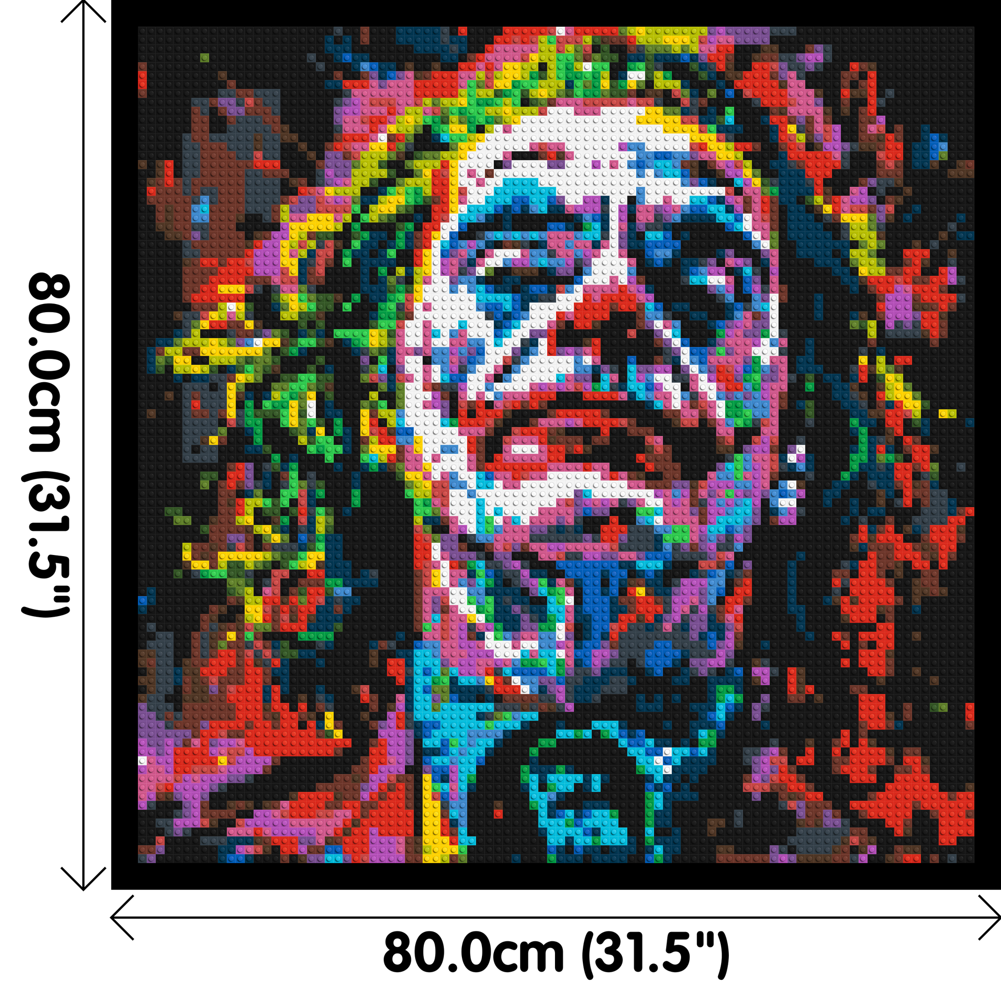 Joker - Brick Art Mosaic Kit 4x4 dimensions with frame