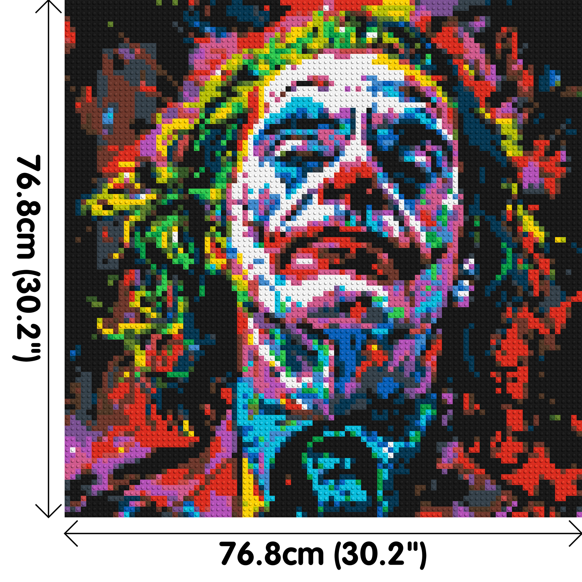 Joker - Brick Art Mosaic Kit 4x4 dimensions