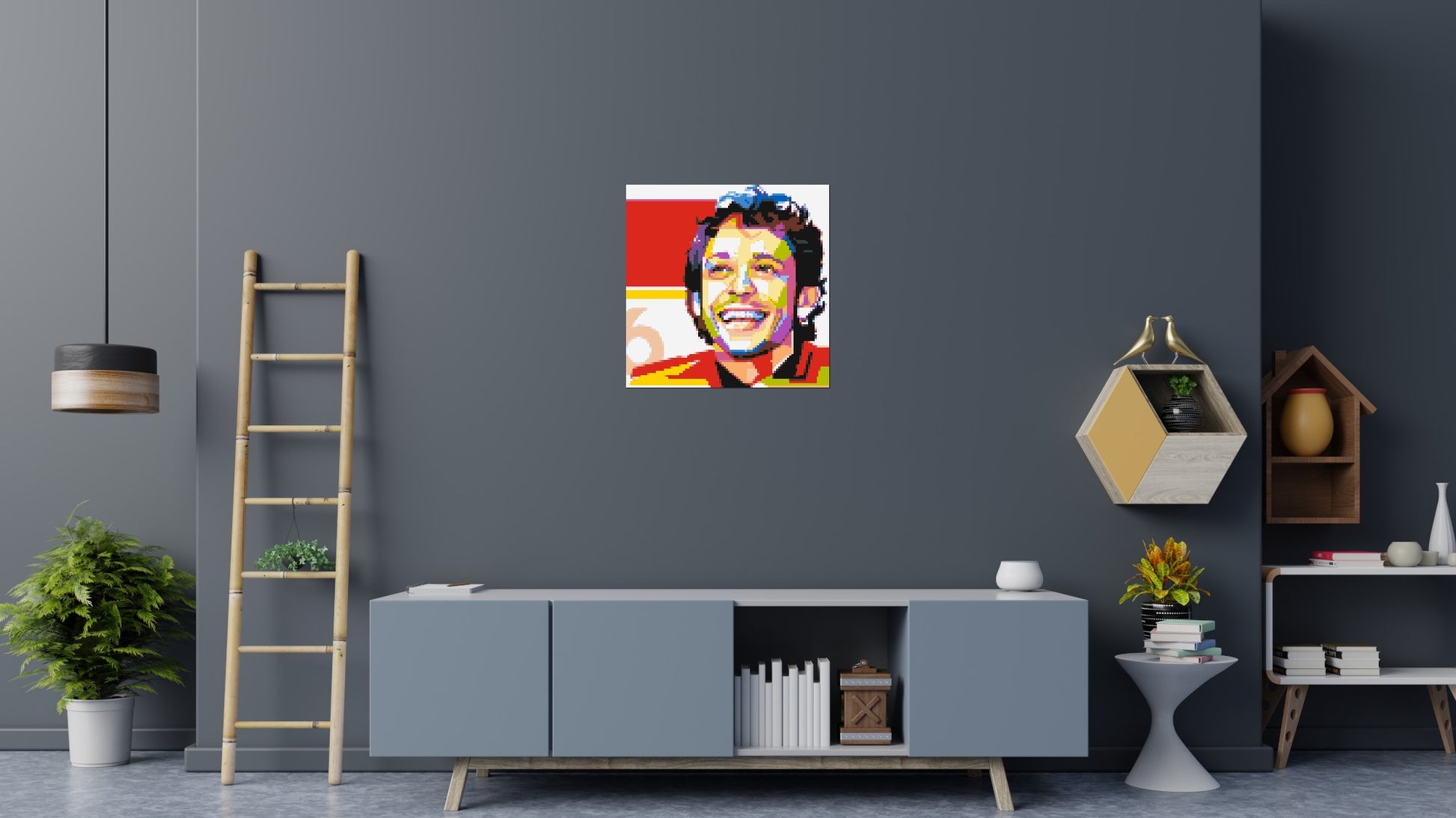 Valentino Rossi - Brick Art Mosaic Kit 4x4 scene