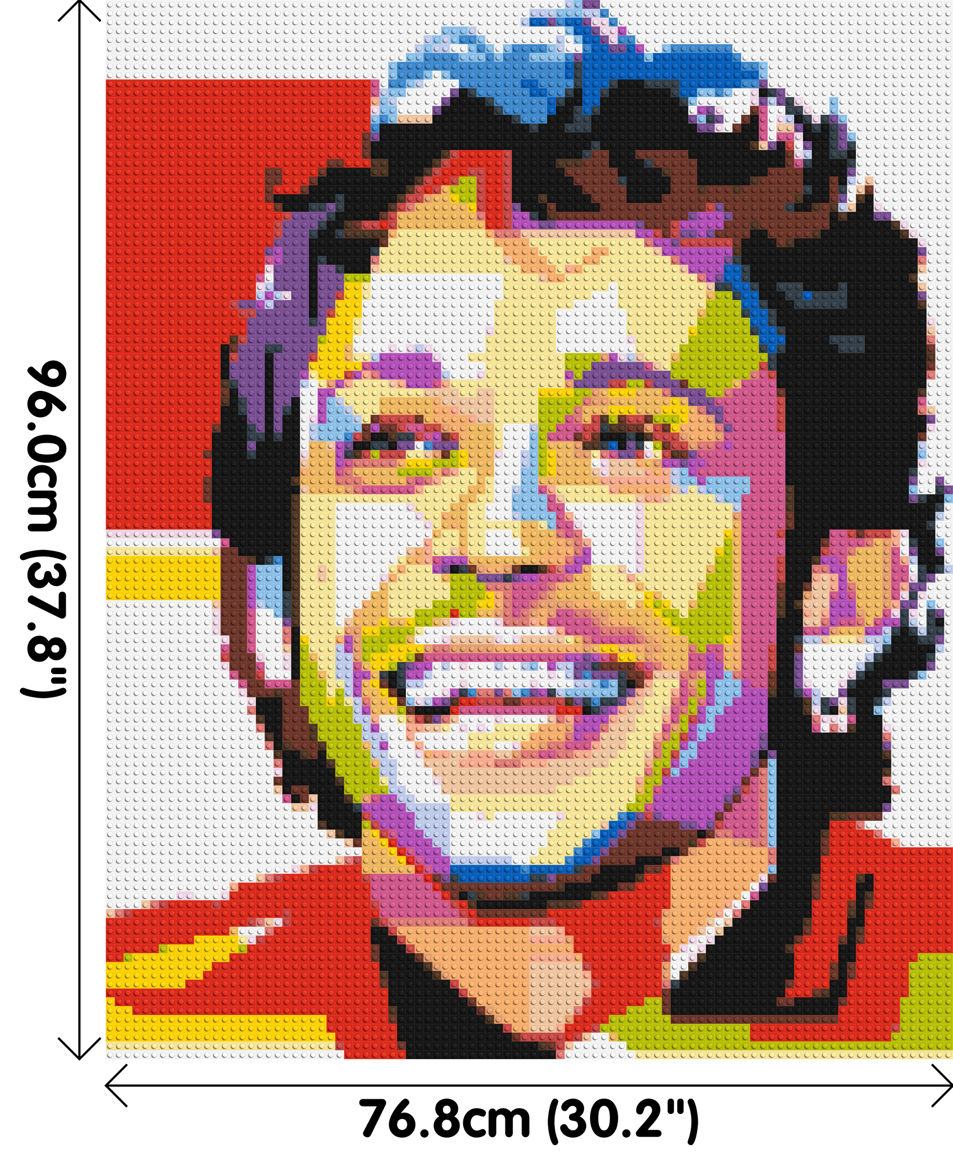 Valentino Rossi - Brick Art Mosaic Kit 4x5 dimensions