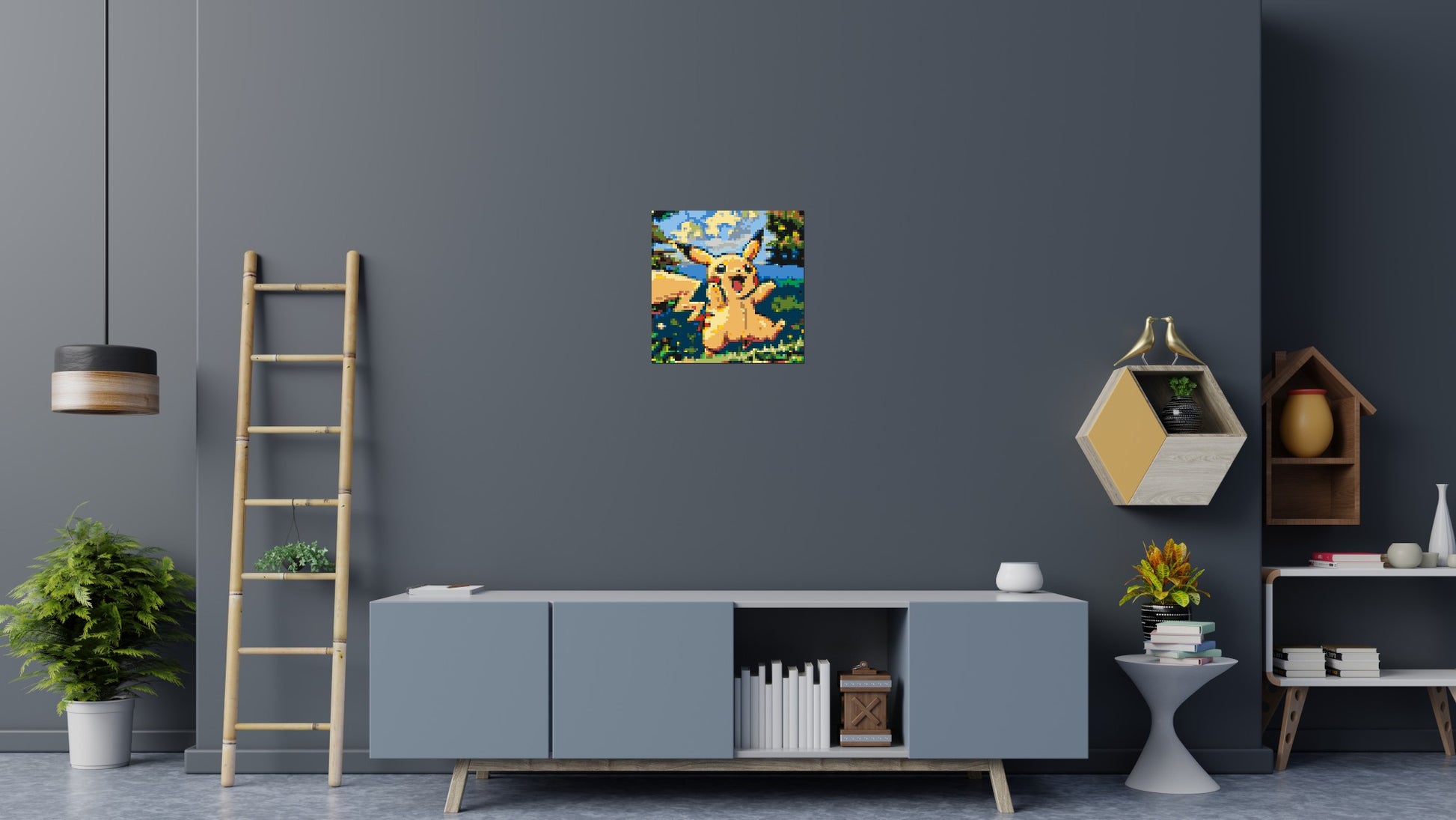 Pikachu - Brick Art Mosaic Kit 3x3 scene