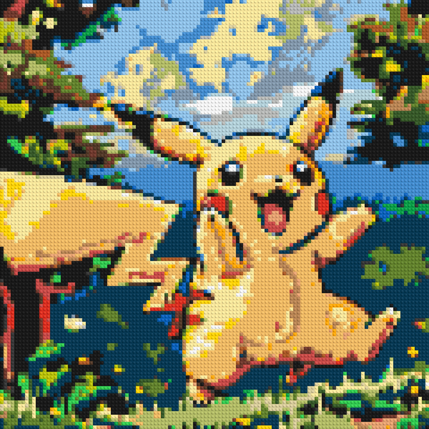 Pikachu - Brick Art Mosaic Kit 5x5 large