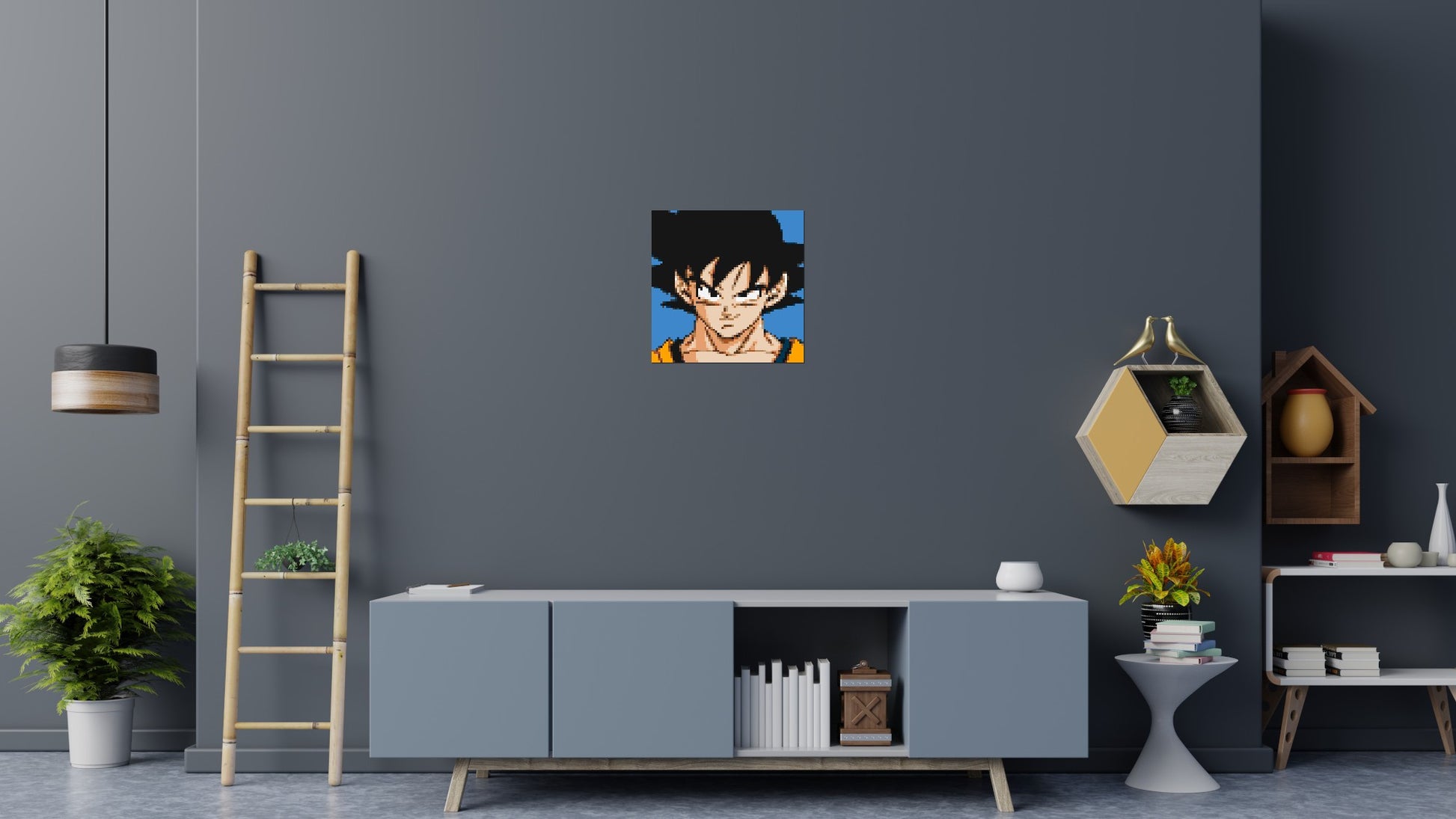 Goku - Brick Art Mosaic Kit 3x3 scene