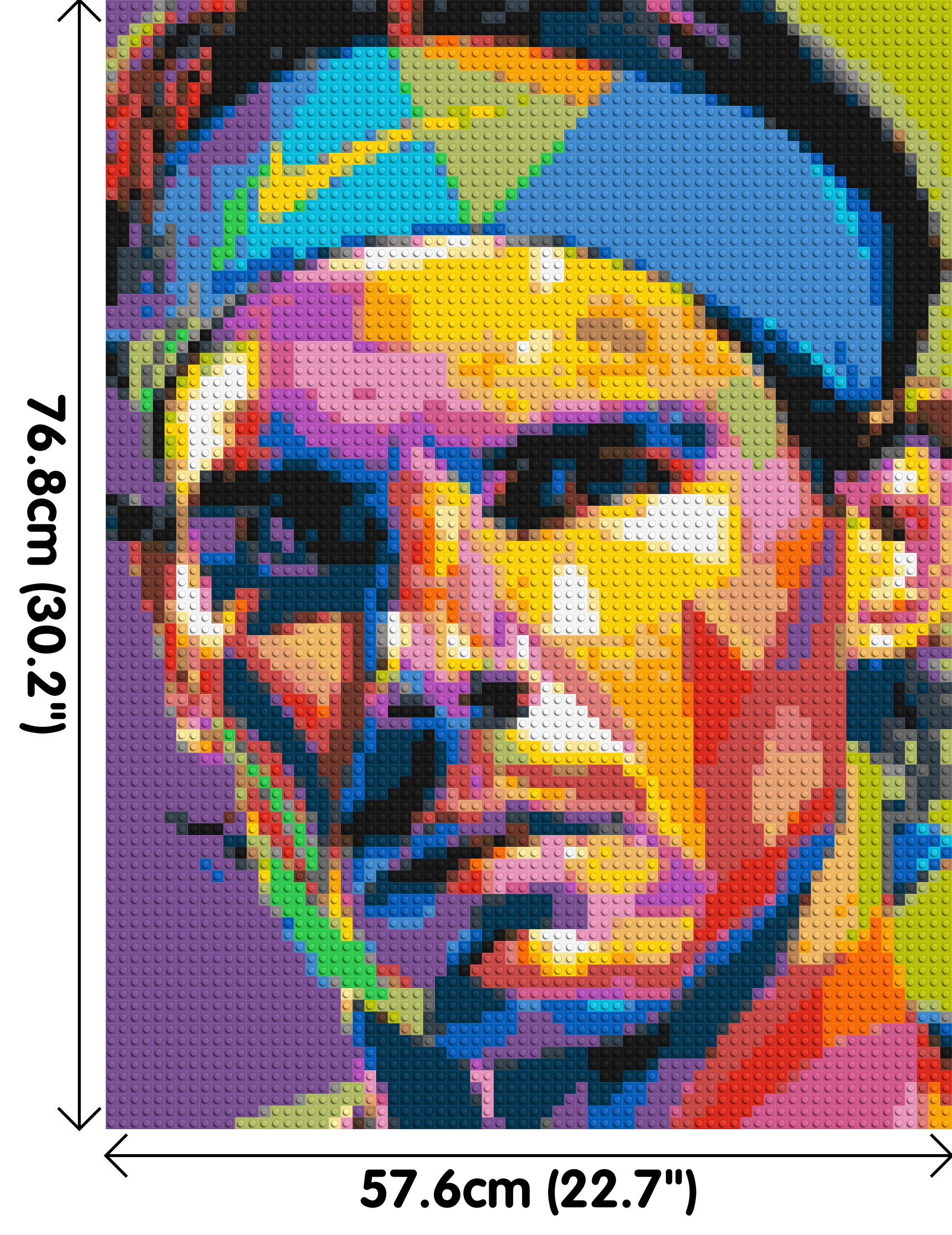 Rafael Nadal - Brick Art Mosaic Kit 3x4 dimensions