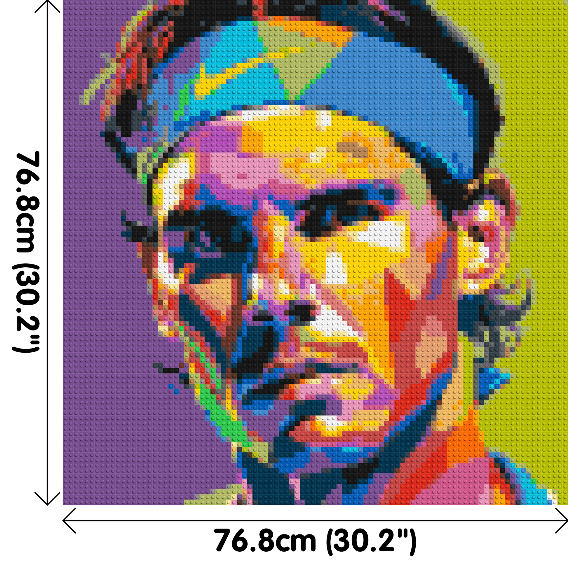 Rafael Nadal - Brick Art Mosaic Kit 4x4 dimensions