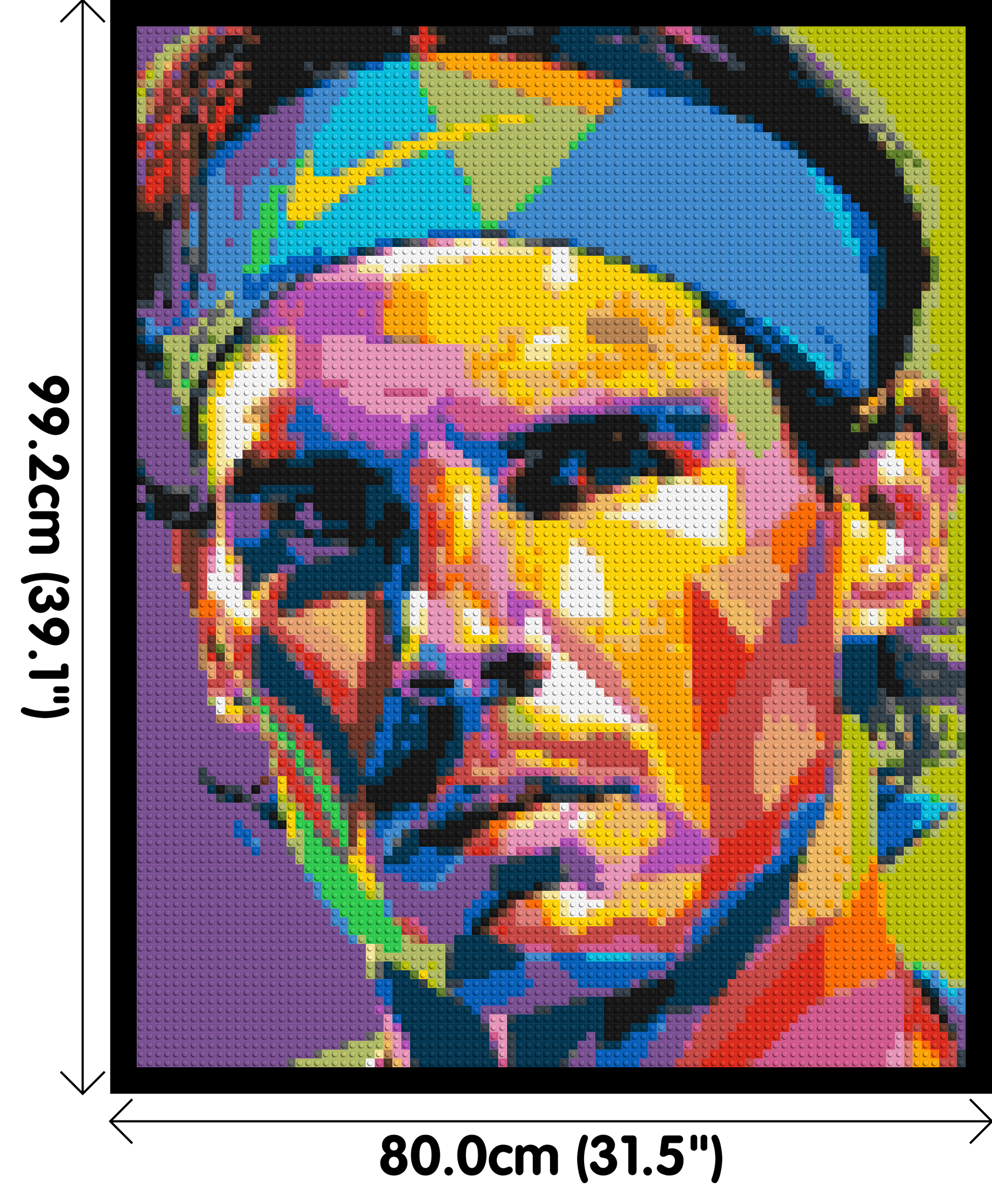 Rafael Nadal - Brick Art Mosaic Kit 4x5 dimensions with frame