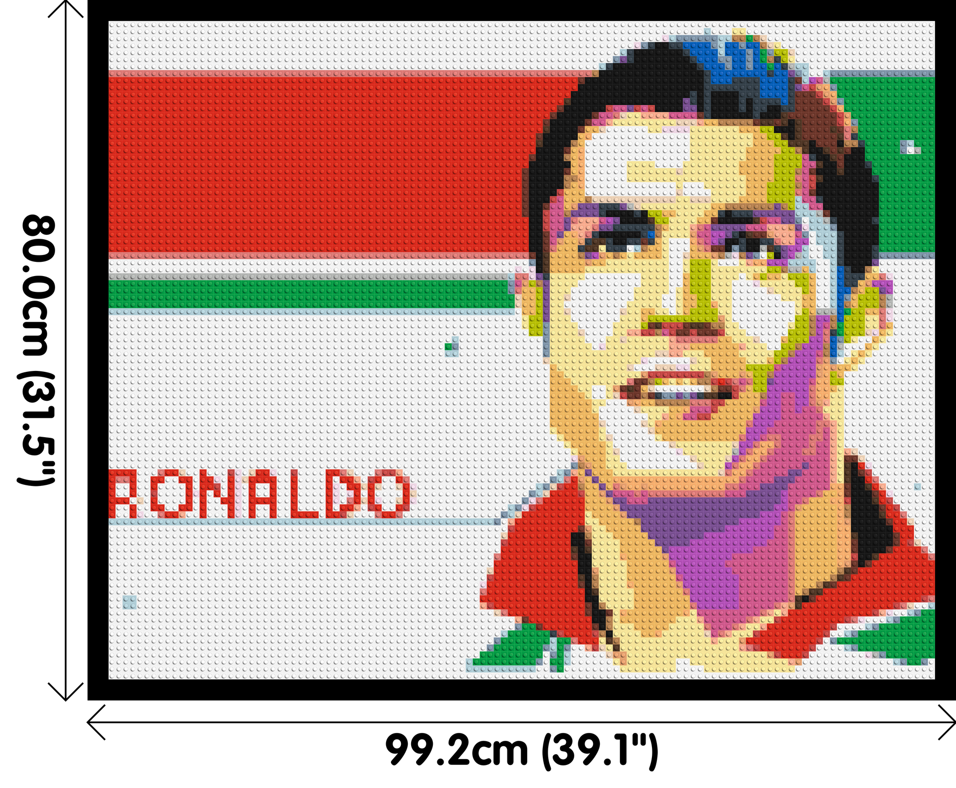 Ronaldo - Brick Art Mosaic Kit 5x4 dimensions with frame