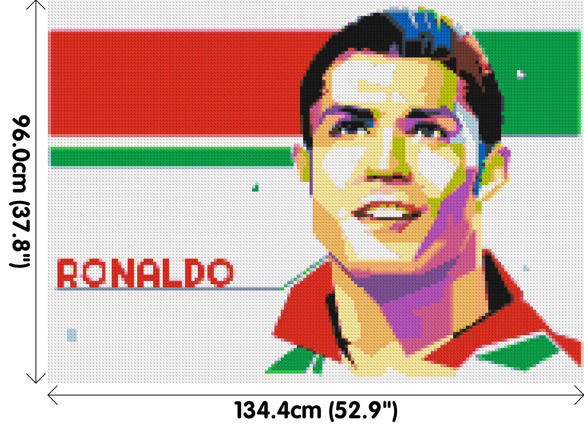 Ronaldo - Brick Art Mosaic Kit 7x5 dimensions