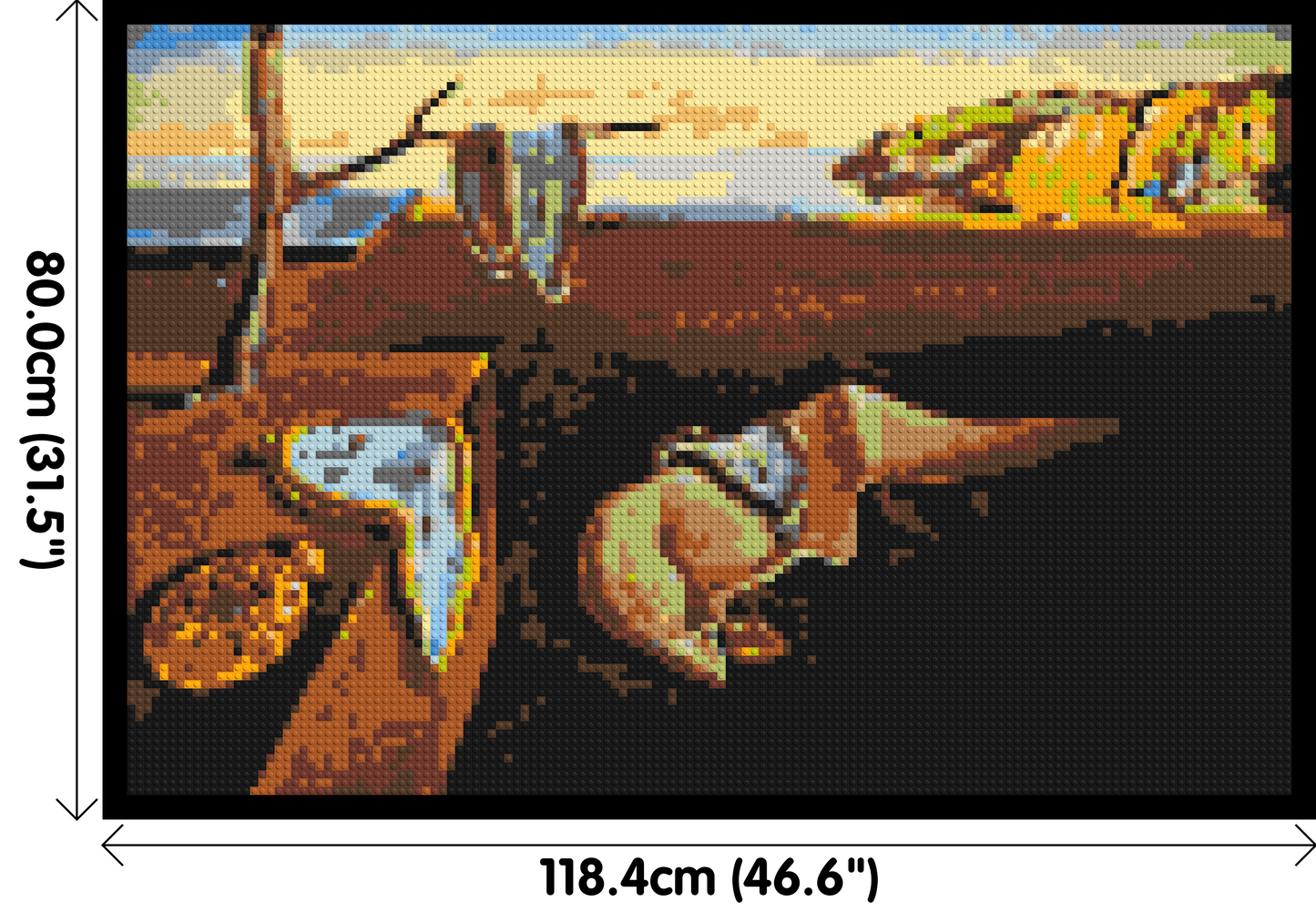 The Persistence of Memory by Salvador Dali - Brick Art Mosaic Kit 6x4 large