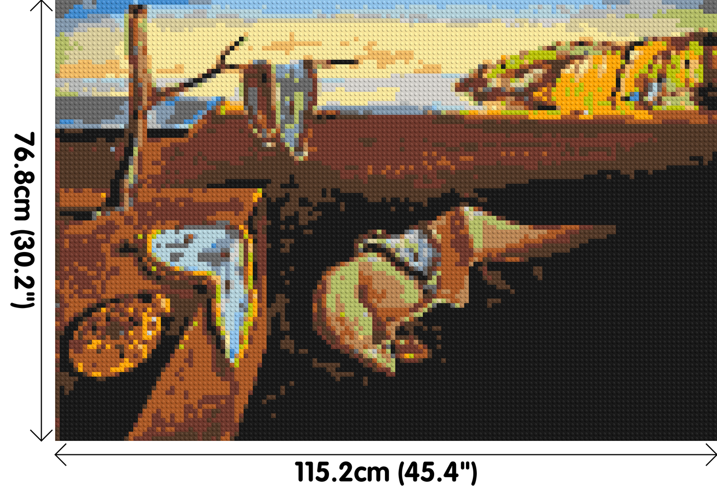 The Persistence of Memory by Salvador Dali - Brick Art Mosaic Kit 6x4 large