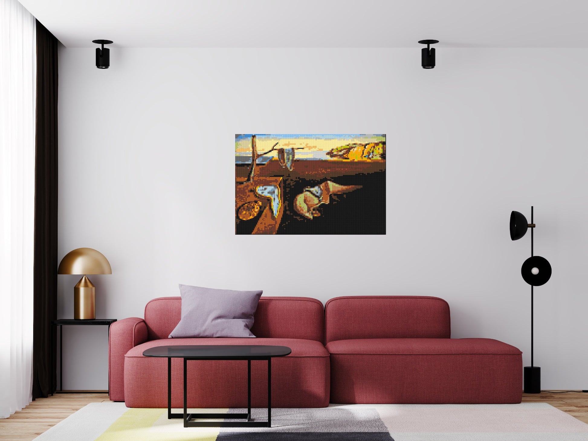 The Persistence of Memory by Salvador Dali - Brick Art Mosaic Kit 6x4 scene