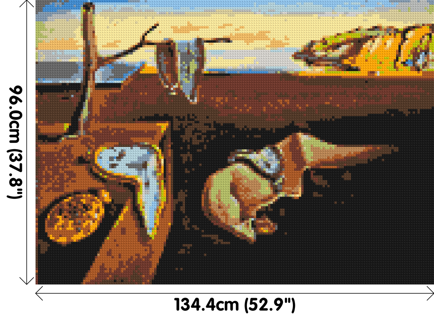 The Persistence of Memory by Salvador Dali - Brick Art Mosaic Kit 7x5 large