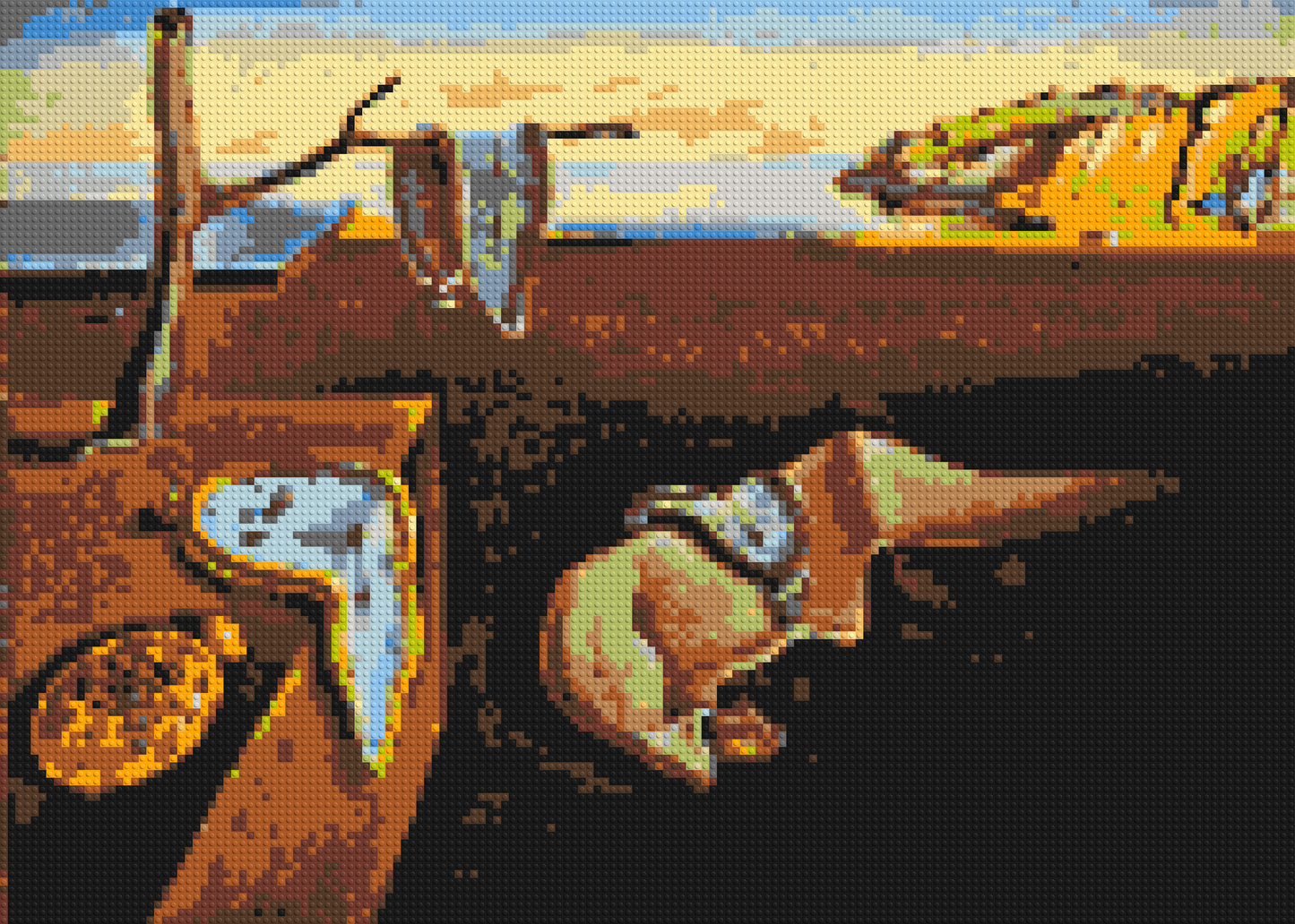 The Persistence of Memory by Salvador Dali - Brick Art Mosaic Kit 7x5 large