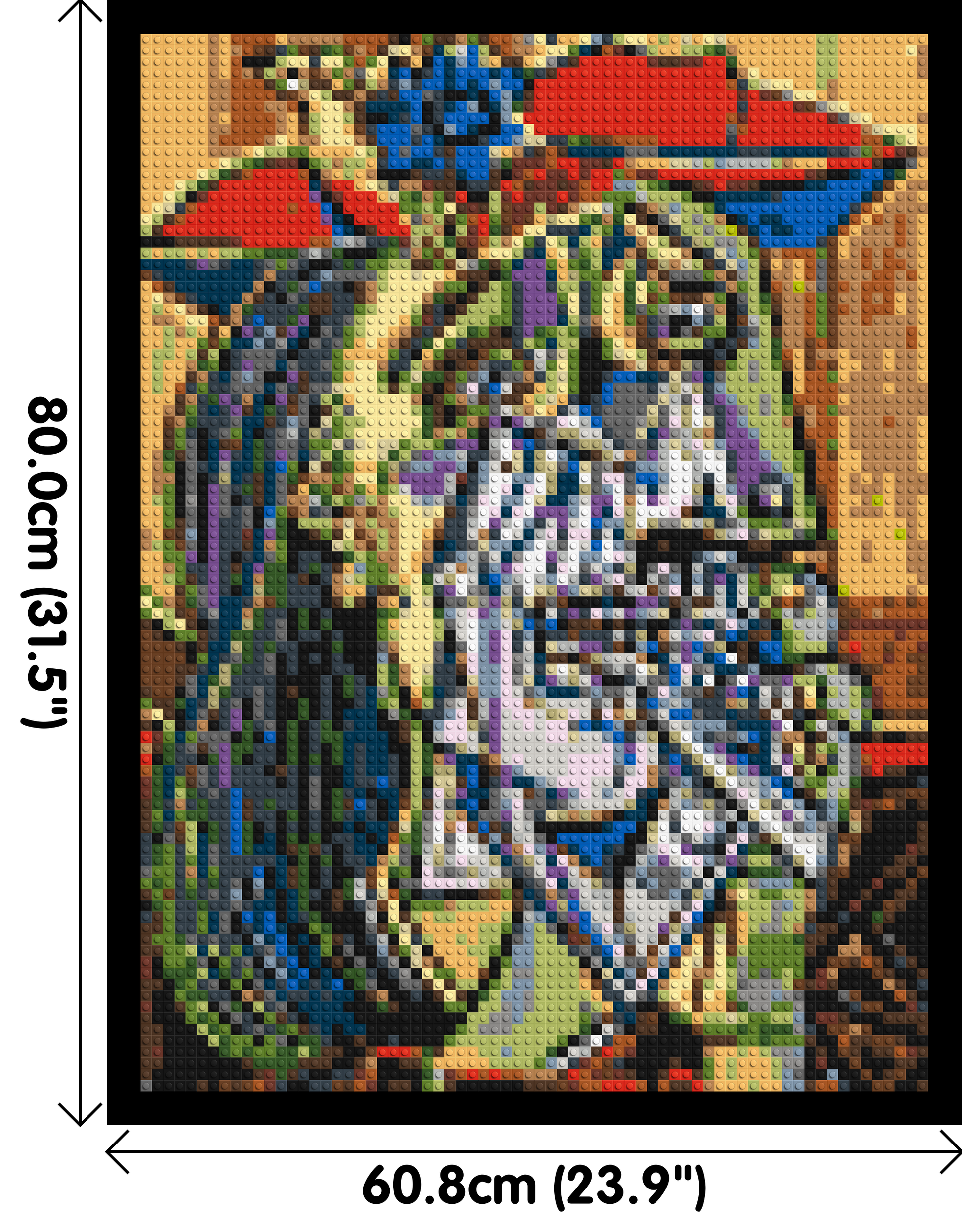 Weeping Woman by Pablo Picasso - Brick Art Mosaic Kit 3x4 dimensions with frame