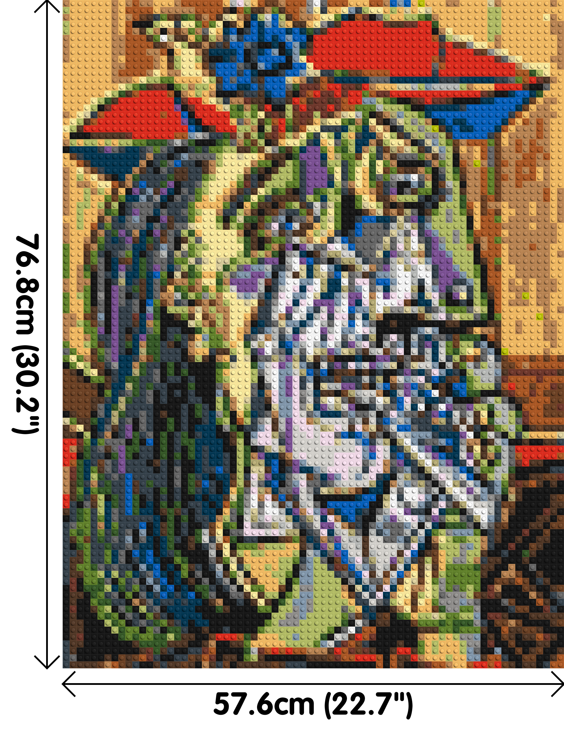 Weeping Woman by Pablo Picasso - Brick Art Mosaic Kit 3x4 dimensions